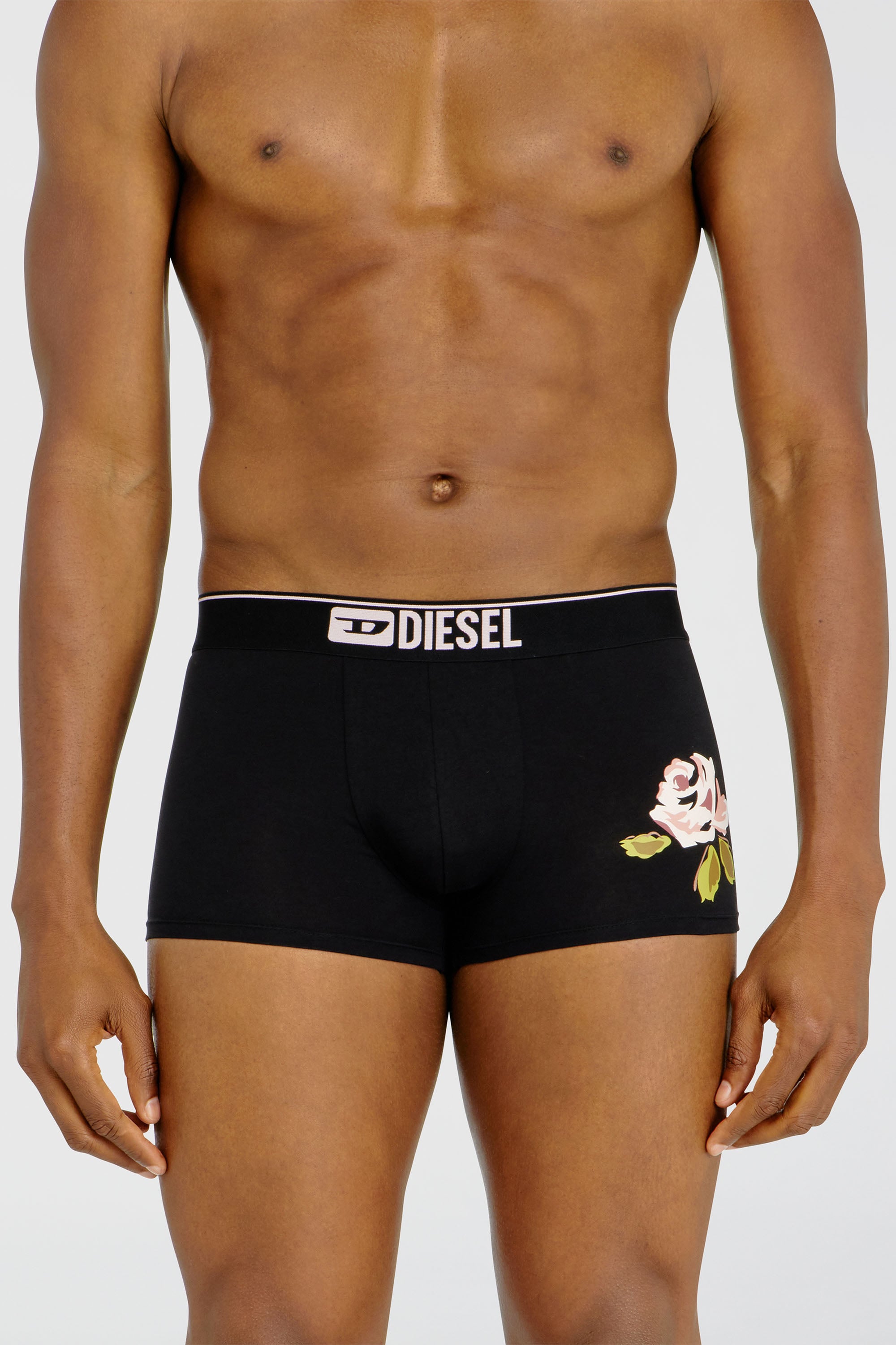 Diesel - DAMIEN-D-BOX-3PACK, Male's Three-pack stretch cotton trunks with floral motif in Multicolor/Black - 2