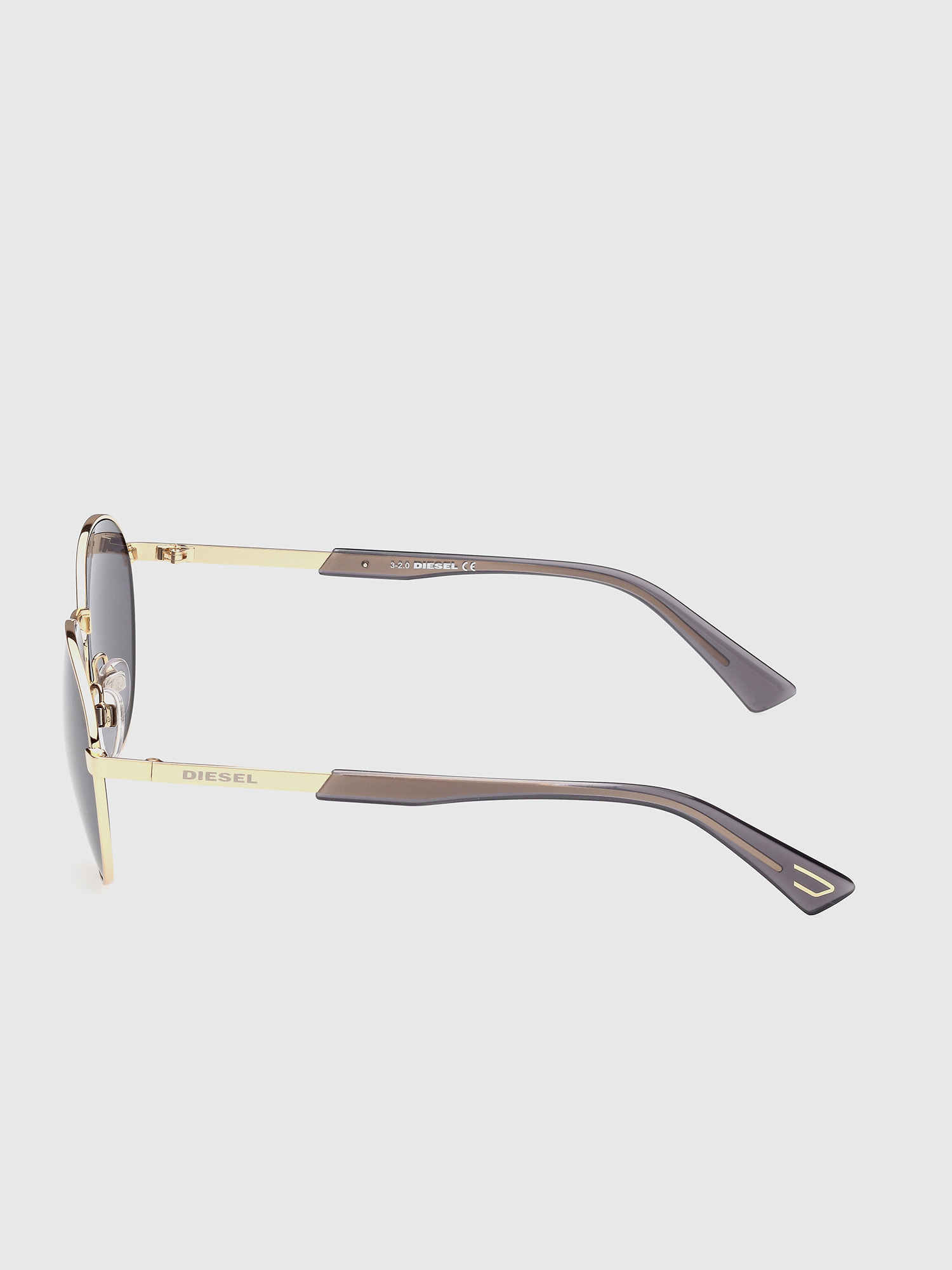 Diesel - DL0355, Gafas de sol redondas de metal Hombre in Negro - 3