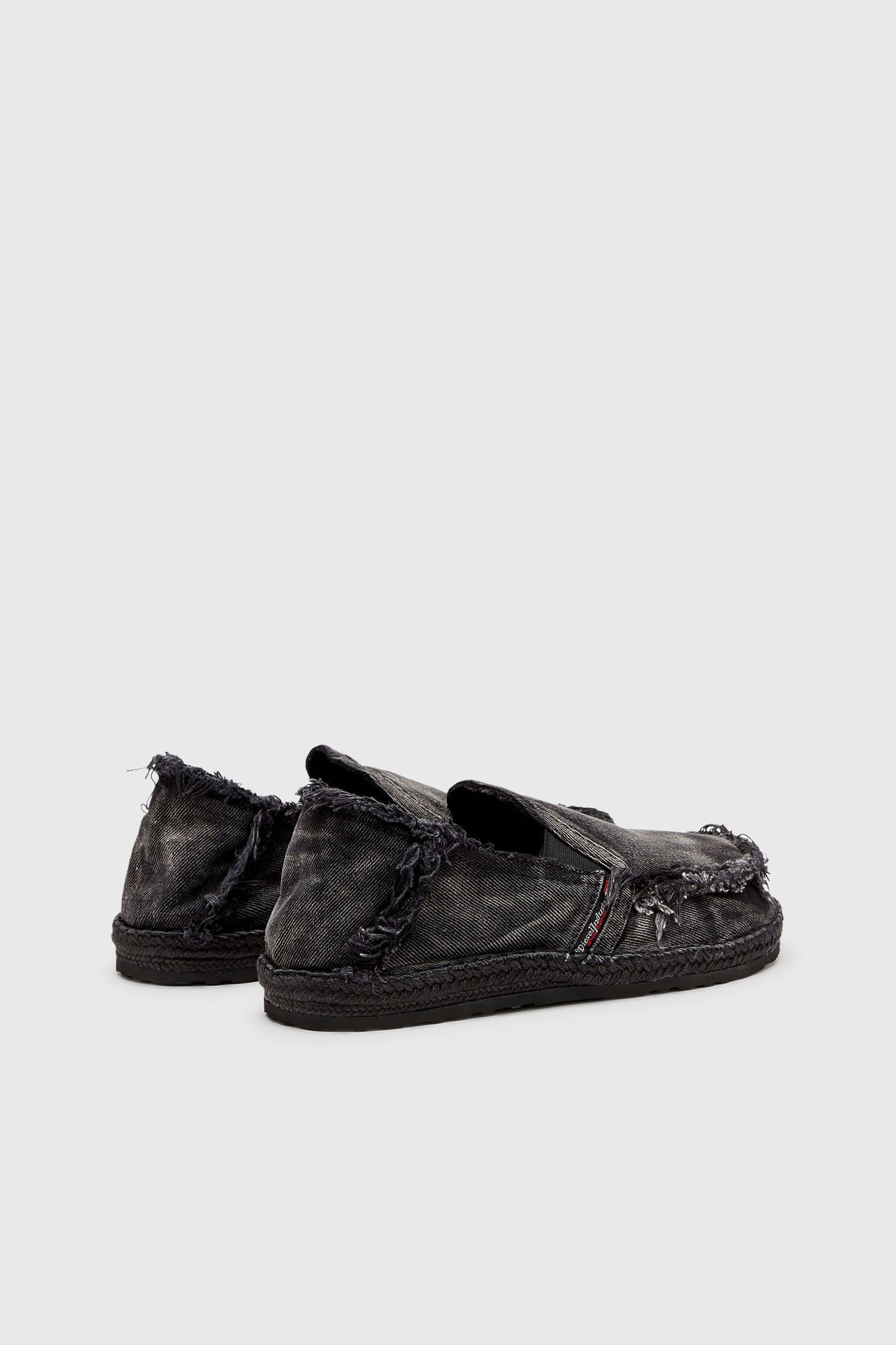 Diesel - D-LUKAS ESP, D-Lukas - Espadrilles en denim effiloch&eacute; Homme in Noir - 3