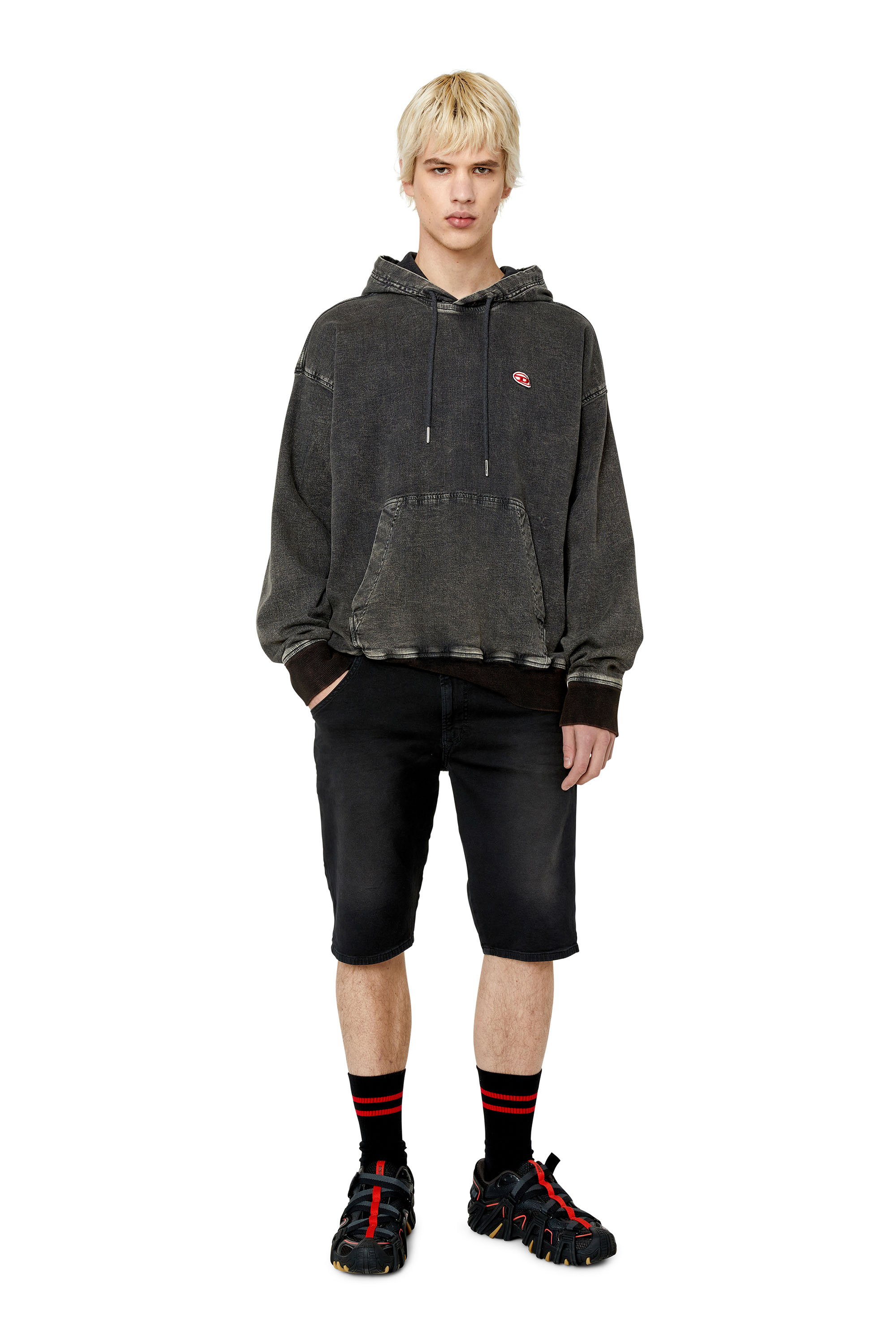 D-KROOSHORT-Z JOGGJEANS Man: Coloured shorts in Track Denim