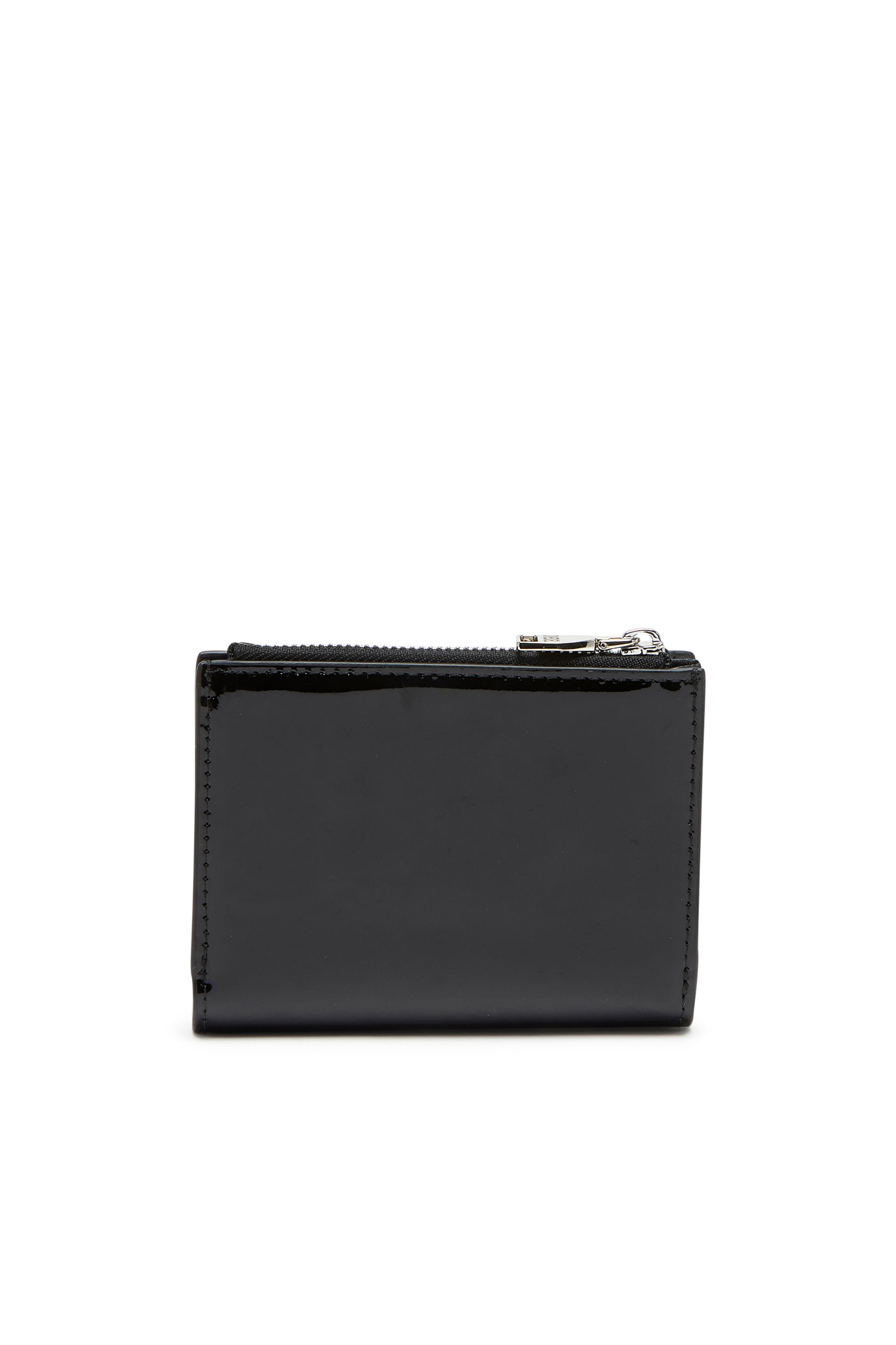 Diesel - PLAY BI-FOLD ZIP II, Petit portefeuille en cuir brillant Femme in Noir - 2