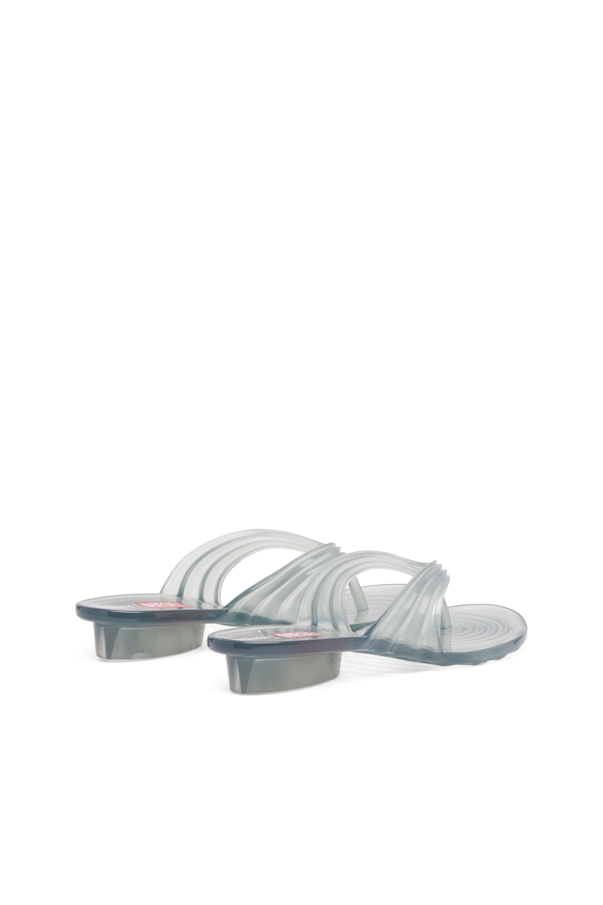 Diesel - MELISSA QUANTUM THONG, Woman's Sculptural flip-flops in Melflex&reg; in Light Grey - 3