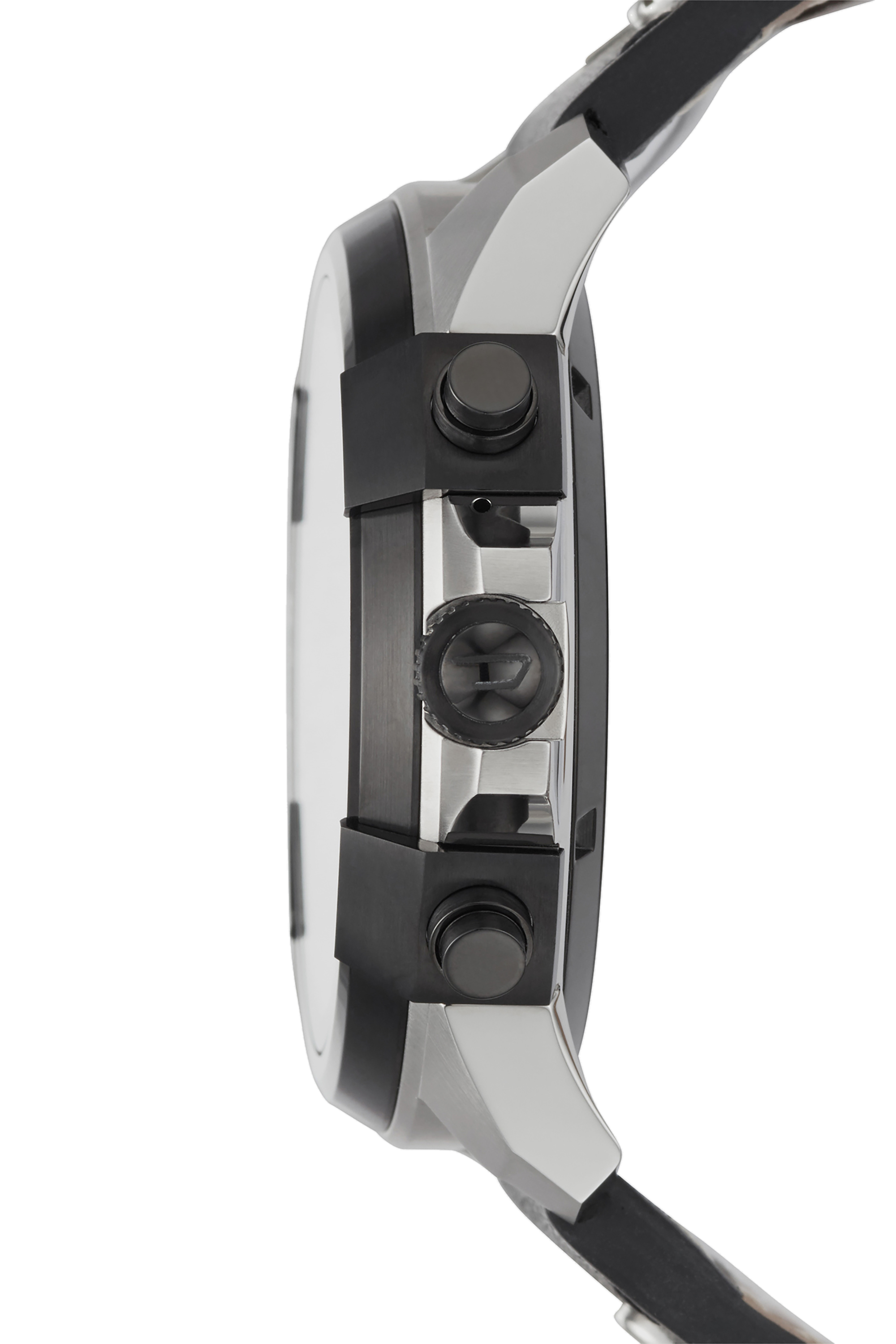 Diesel - DT2001, Smartwatch con caja de acero inoxidable y correa en piel, 48 mm Hombre in Negro - 3