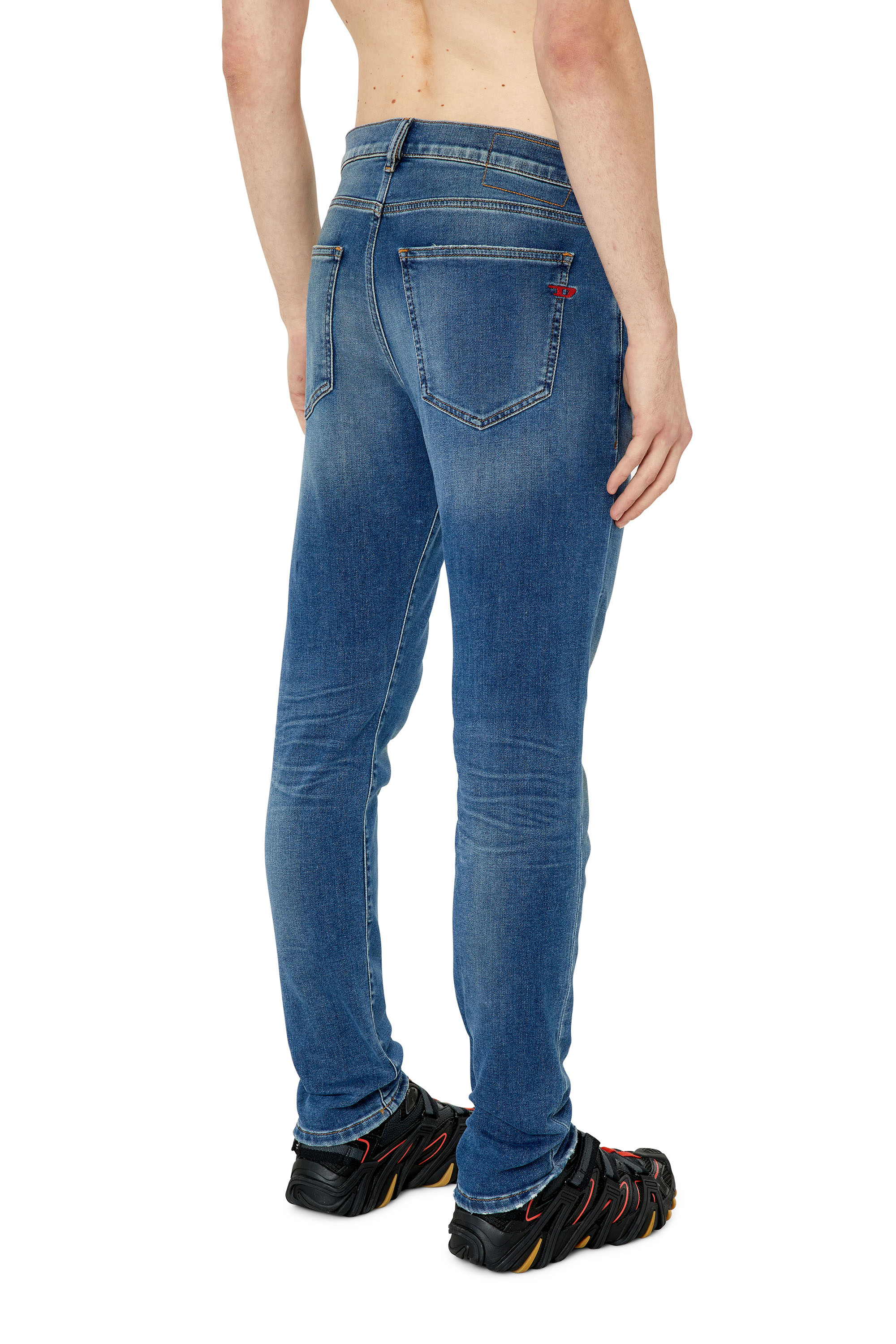Bigjohn 26 ダメージデニム surt AZUL AKM DIESEL D-STRUKT-Z-NE Man: Slim Dark blue Jeans | Diesel
