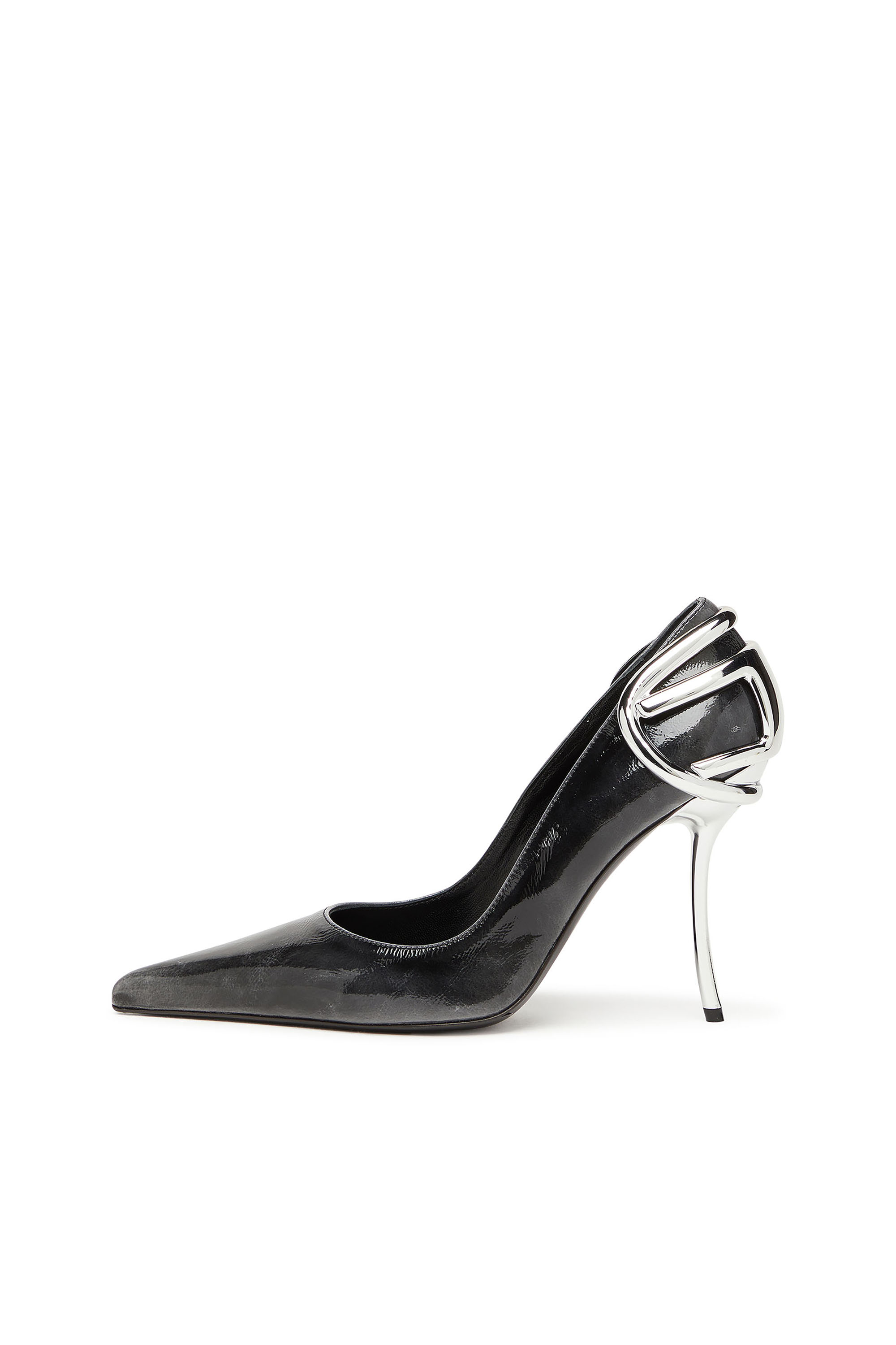 Diesel - D-TEN&HALF P, D-Ten&Half-Escarpins en cuir verni effet pull-up Femme in Noir - 2