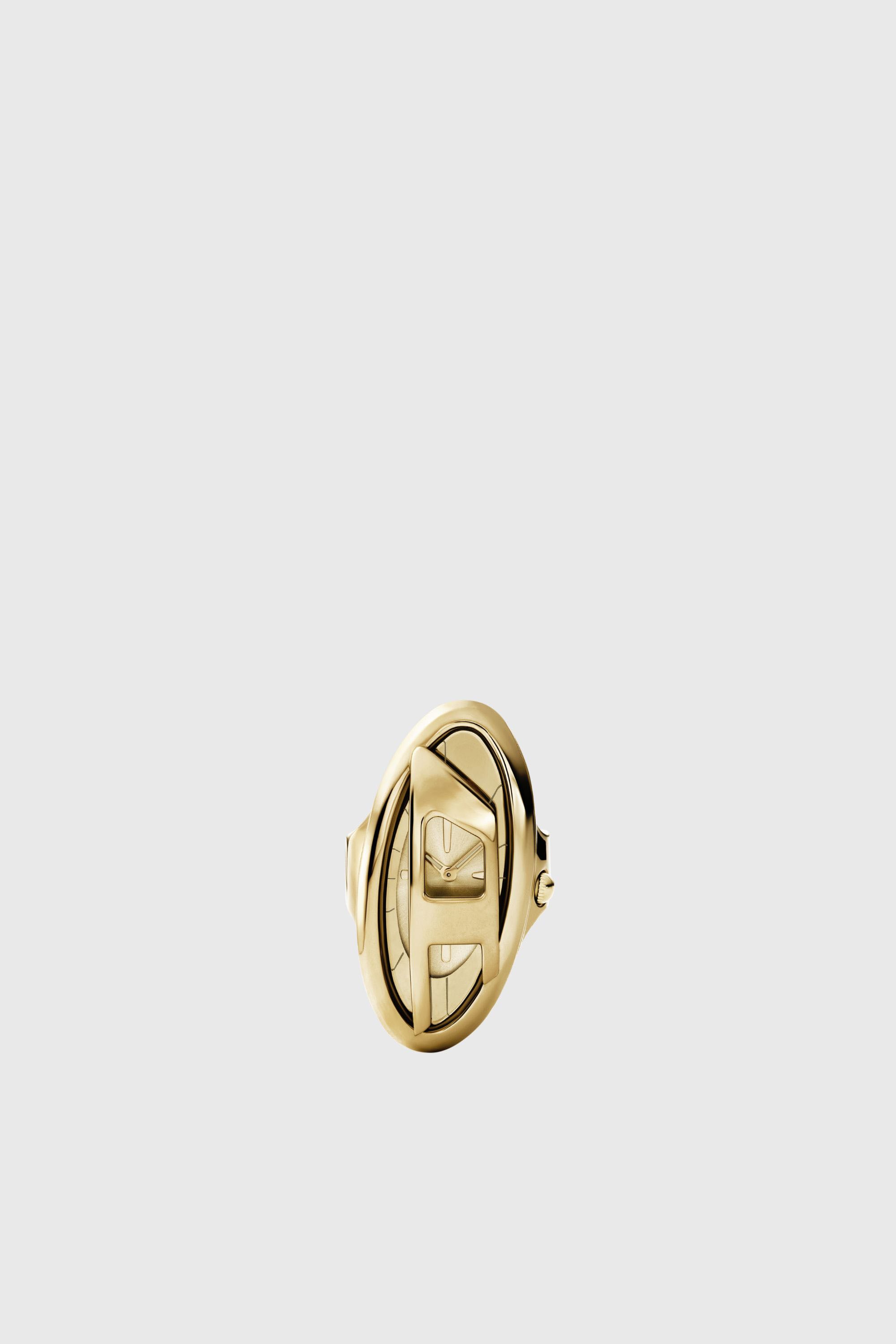 Diesel - DZ5626 WATCH, Anillo reloj D-Era de acero inoxidable en tono dorado Mujer in Dorado - 2