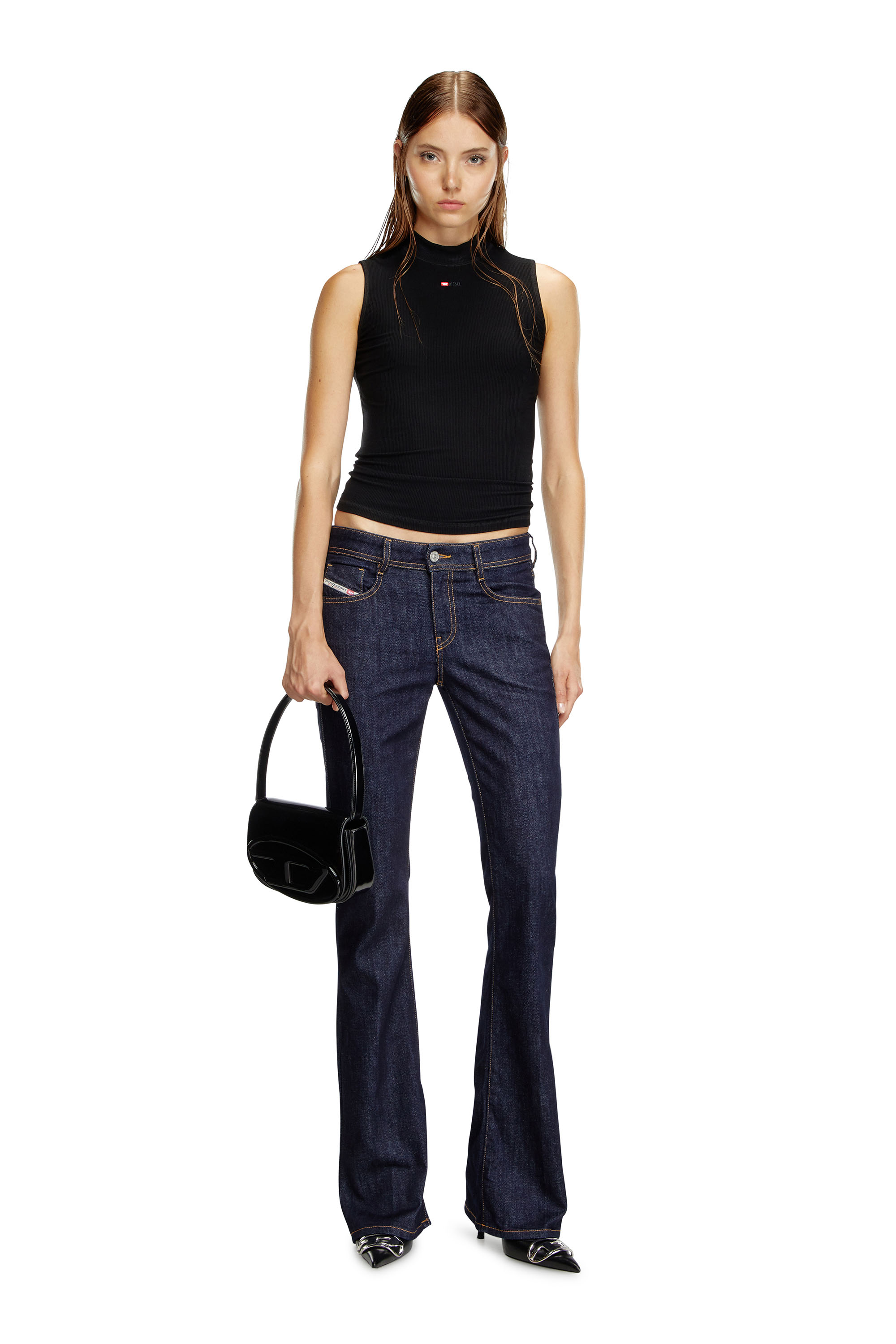 Diesel - 1DR, Woman's 1DR-Iconic shoulder bag in mirrored leather in Black - 2