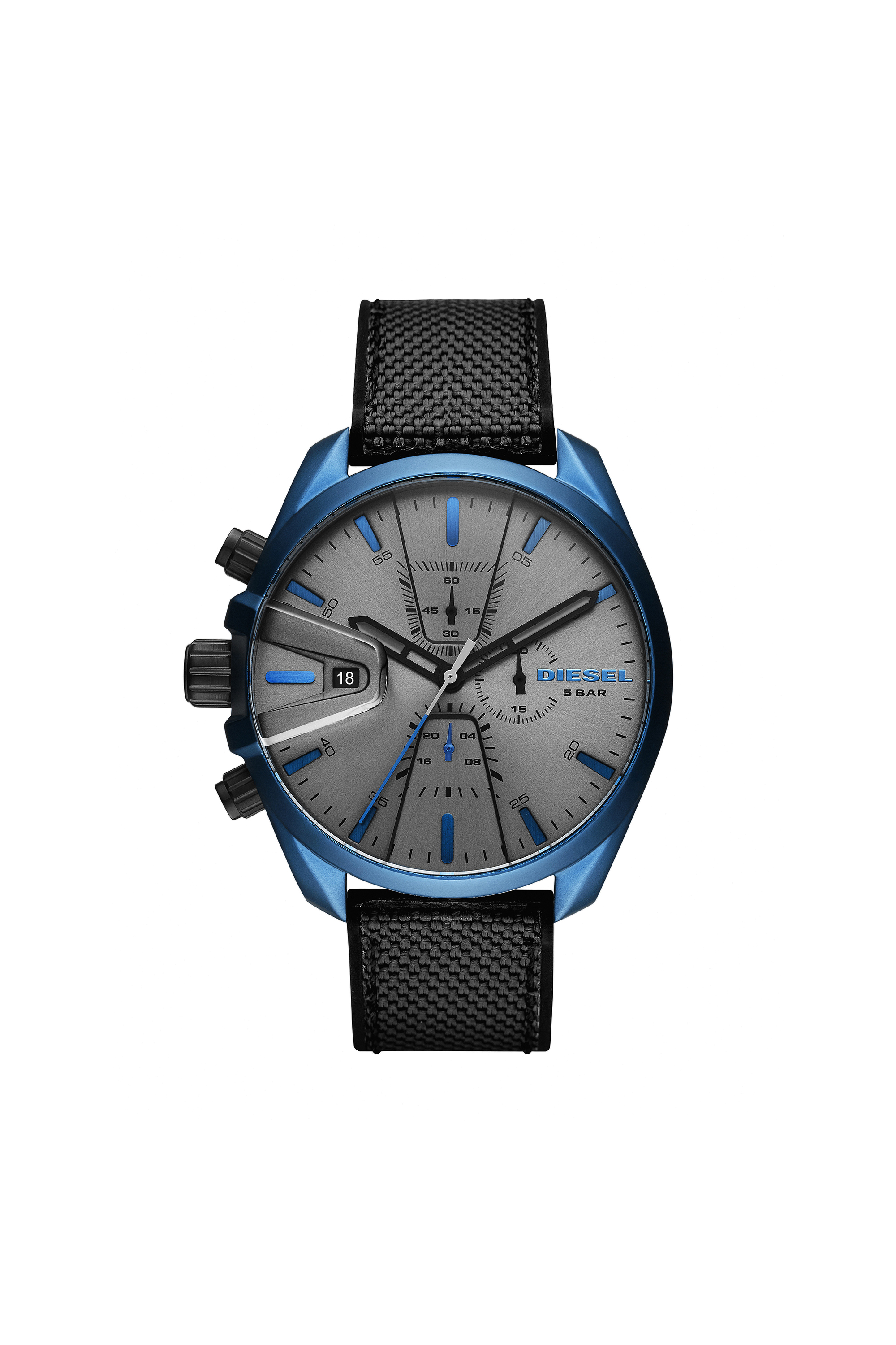 DZ4506 Man: MS9 chronograph black nylon watch | Diesel