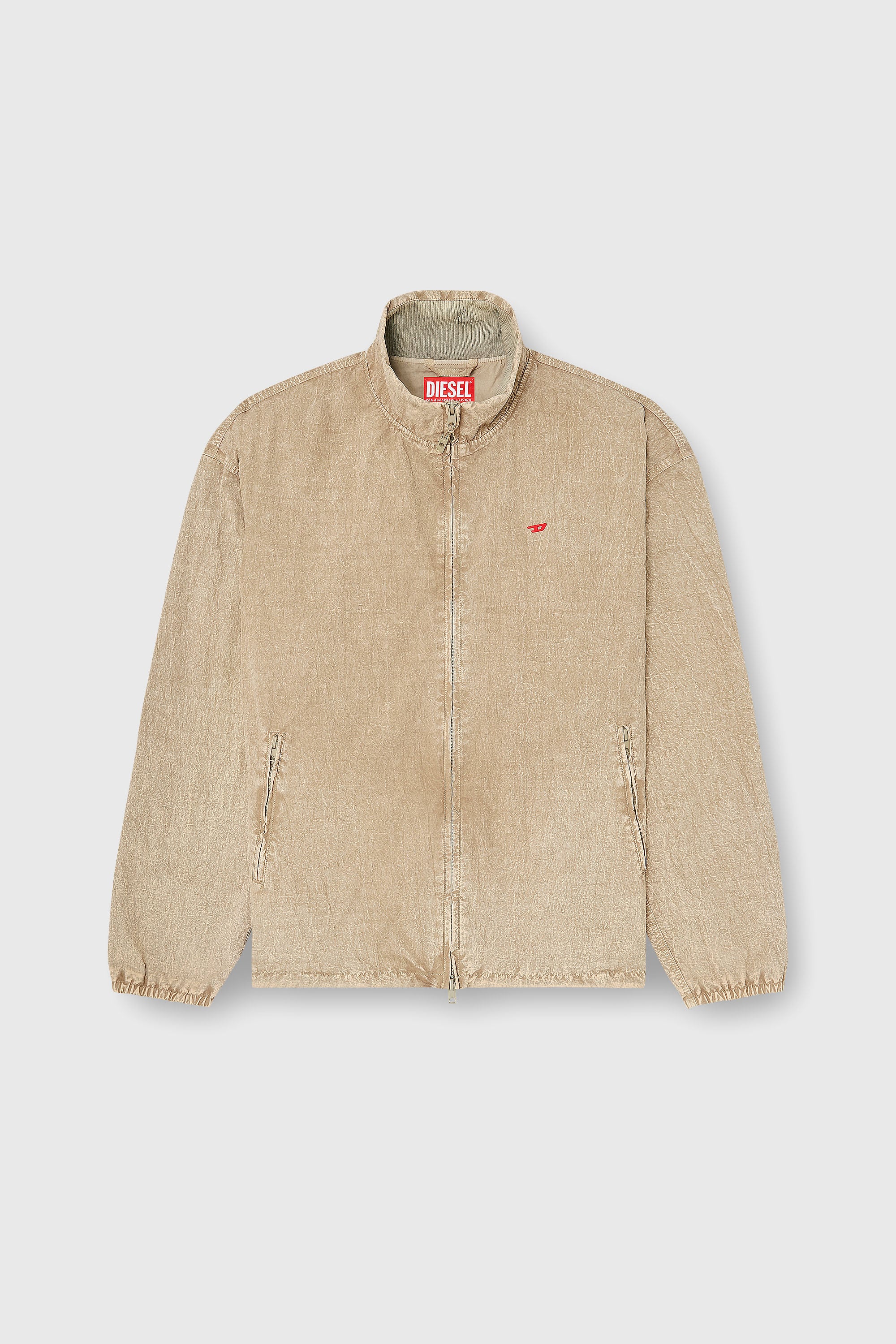 Diesel - J-CORSE-PLBH, Veste taslan trait&eacute;e avec finition sp&eacute;ciale Homme in Beige - 2
