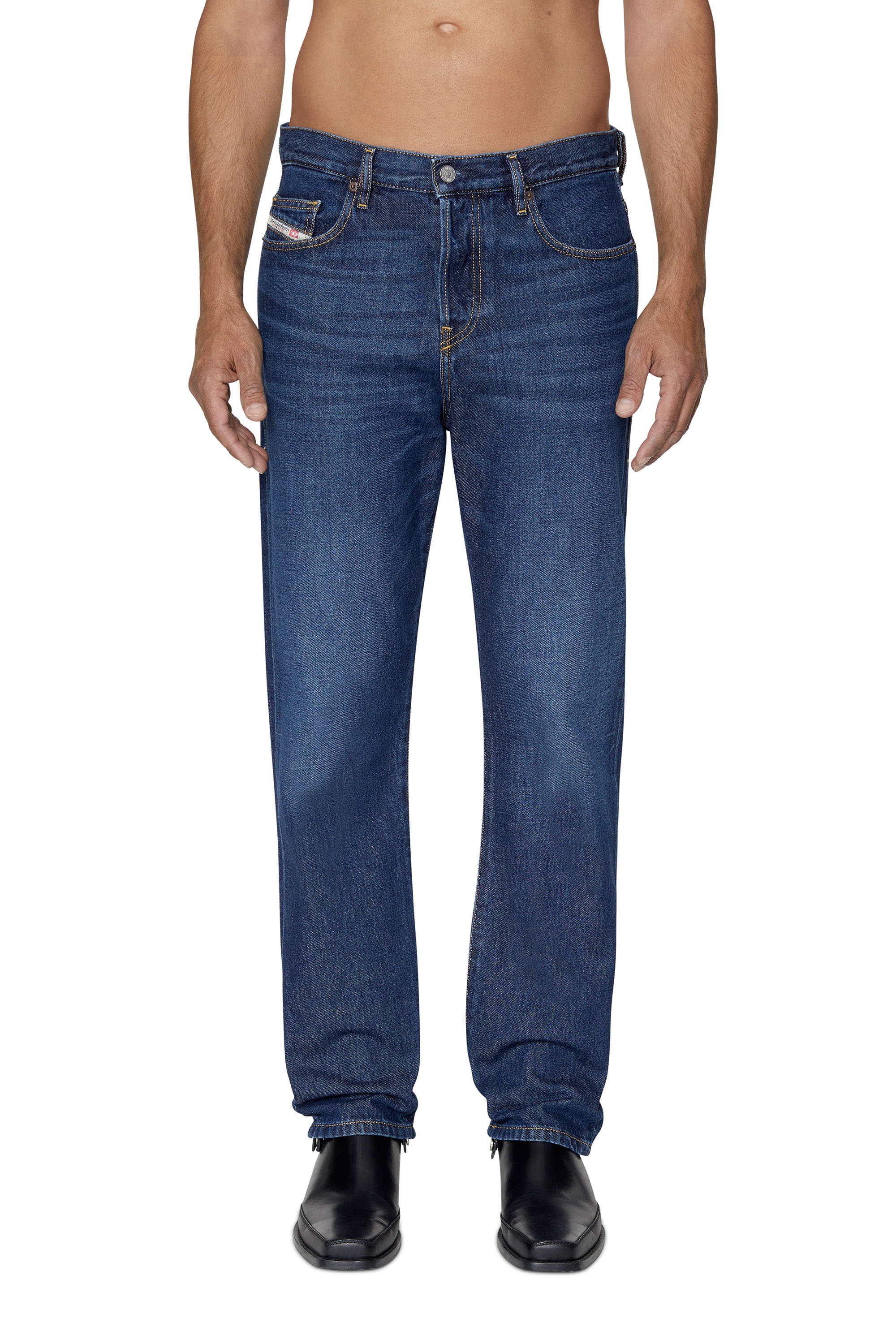 Diesel - Man's Straight Jeans 2020 D-Viker 09C03, Dark Blue - 3