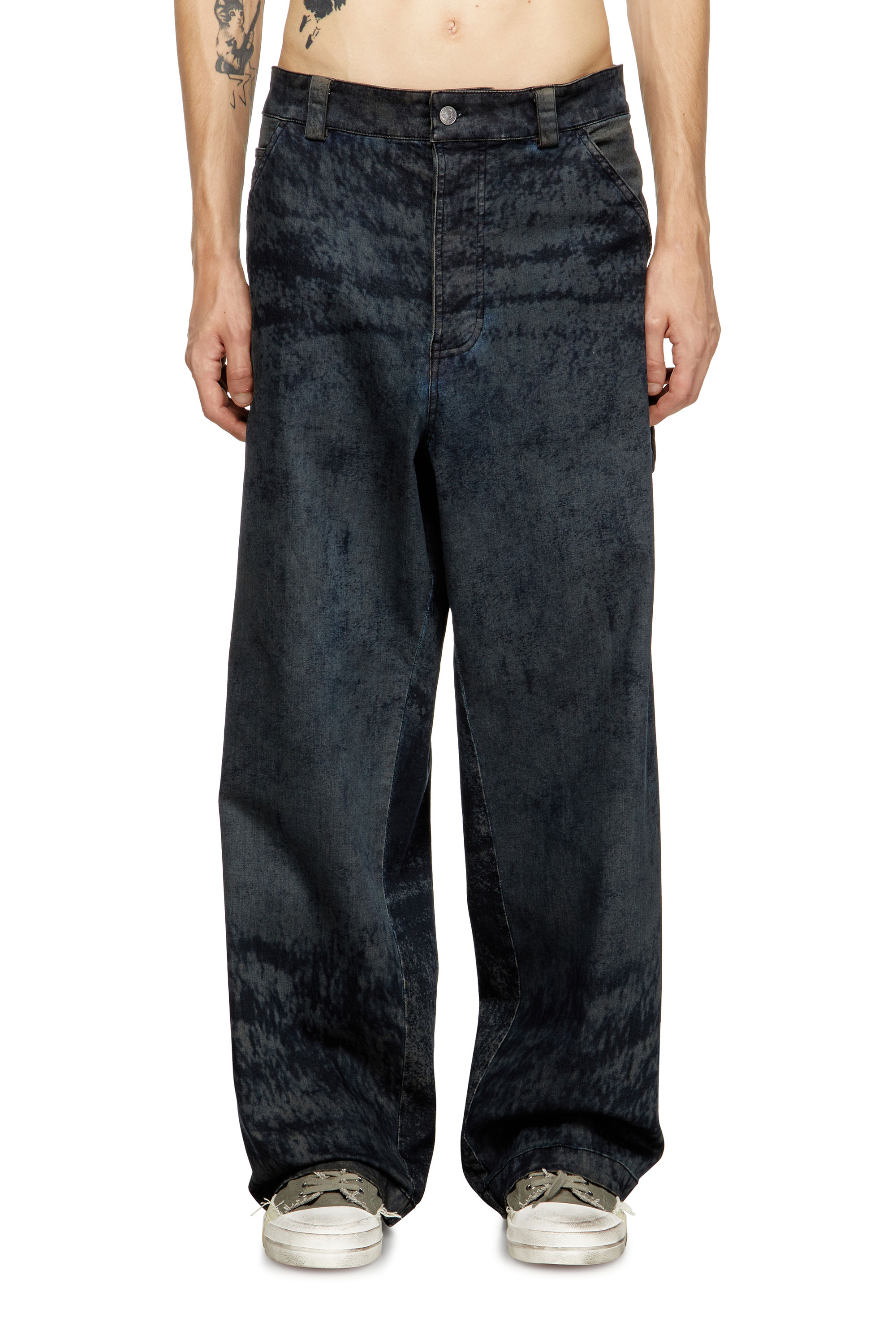 Diesel - P-LIVERY-B, Pantalones utility en mezcla de algodón Hombre in Negro - 3