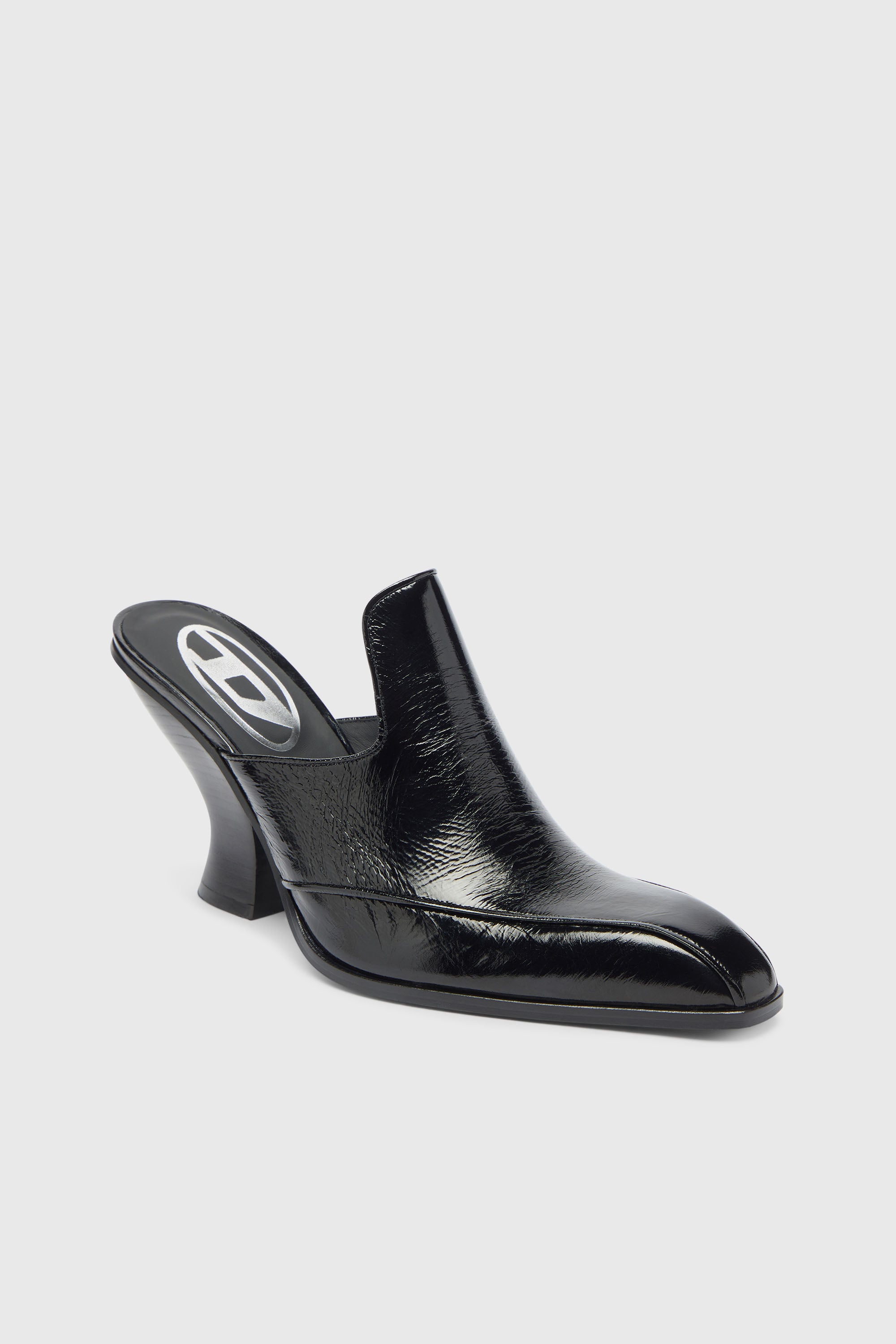 Diesel - D-LUFFY-75-MULE, D-Luffy - Mules de charol estilo occidental Mujer in Negro - 6