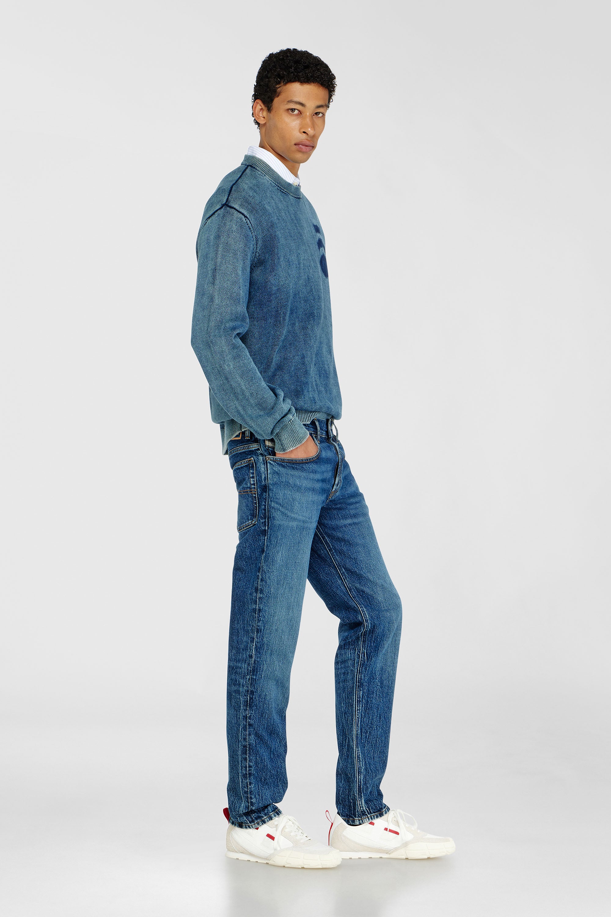 Diesel - Man's Regular Jeans 2023 D-Finitive 0KBBQ, Dark Blue - 2