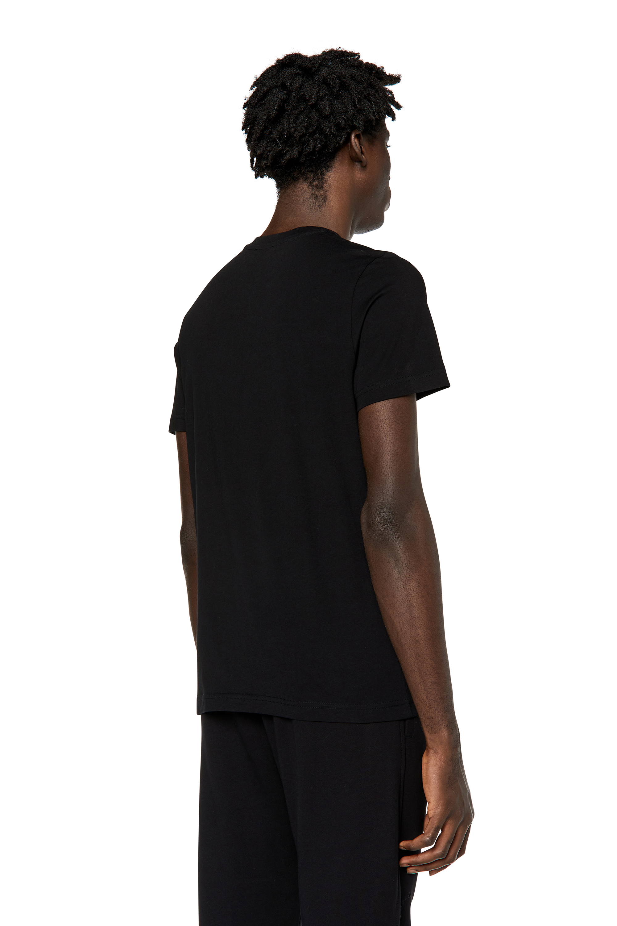 Diesel - T-DIEGOR-DIV, Man's T-shirt with embroidered logo in Black - 4