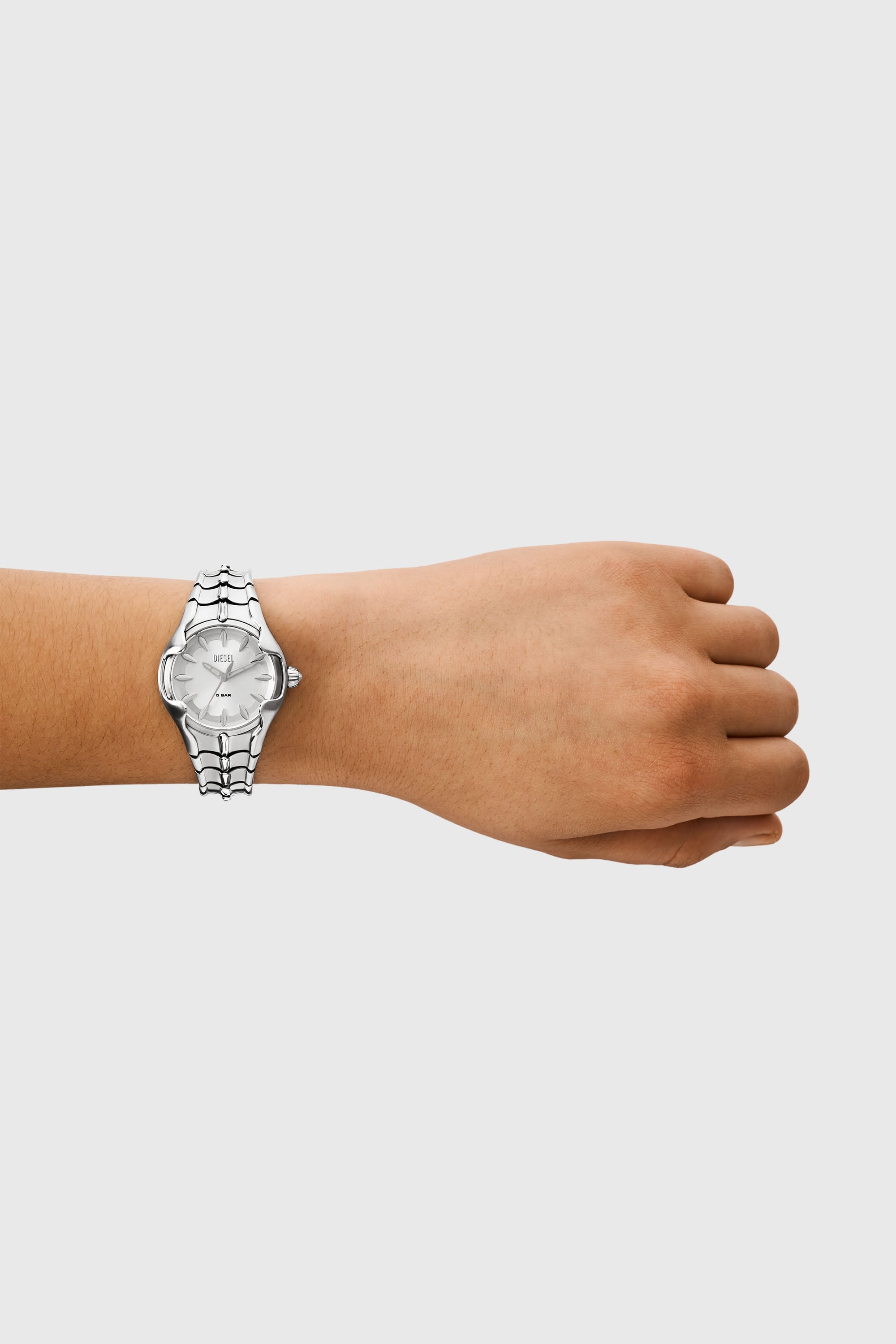 Women's Vert three-hand stainless steel watch | Silver | Diesel