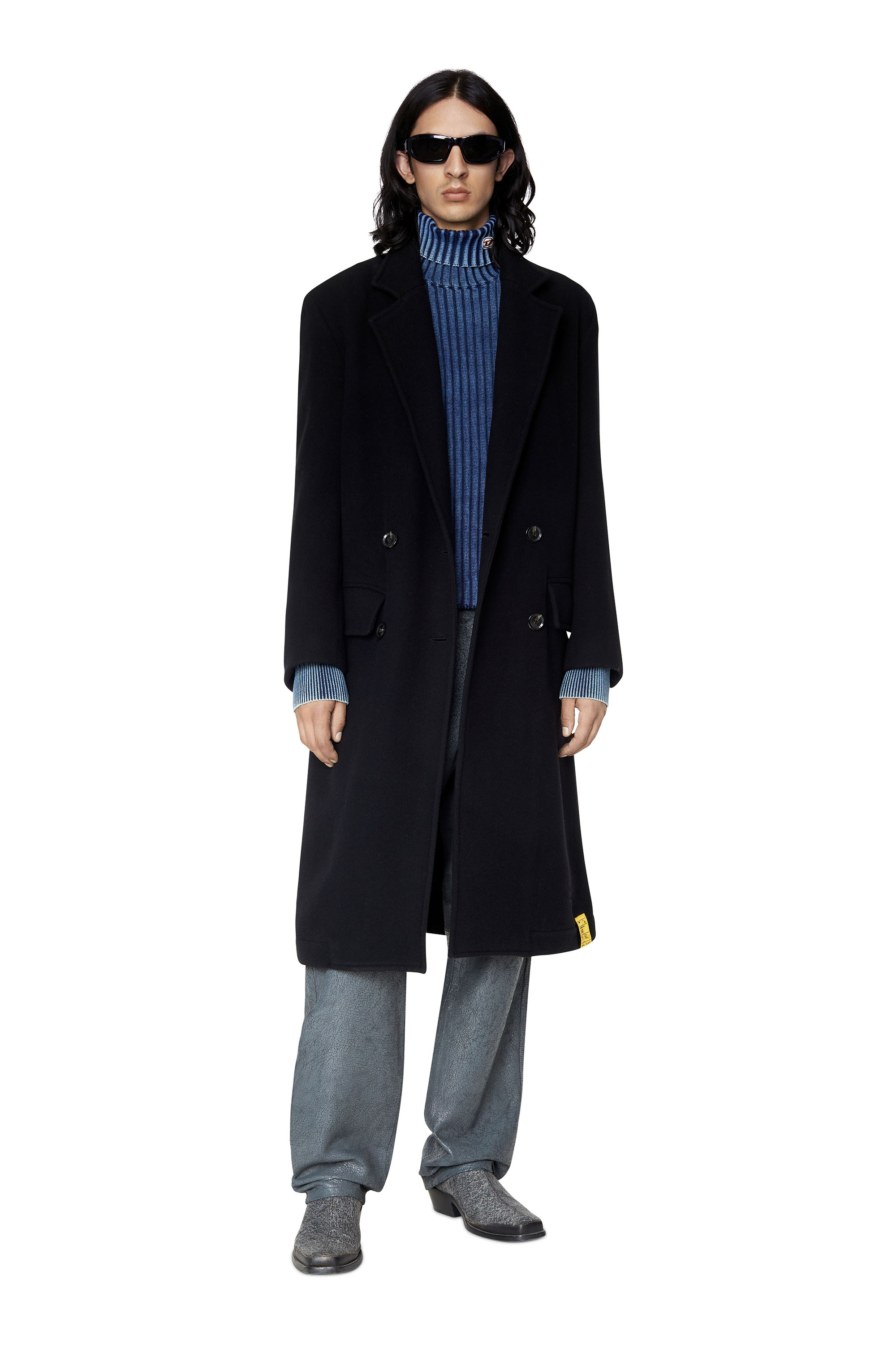 K-RISTOPHER INDIGO Man: Turtleneck in indigo cotton | Diesel