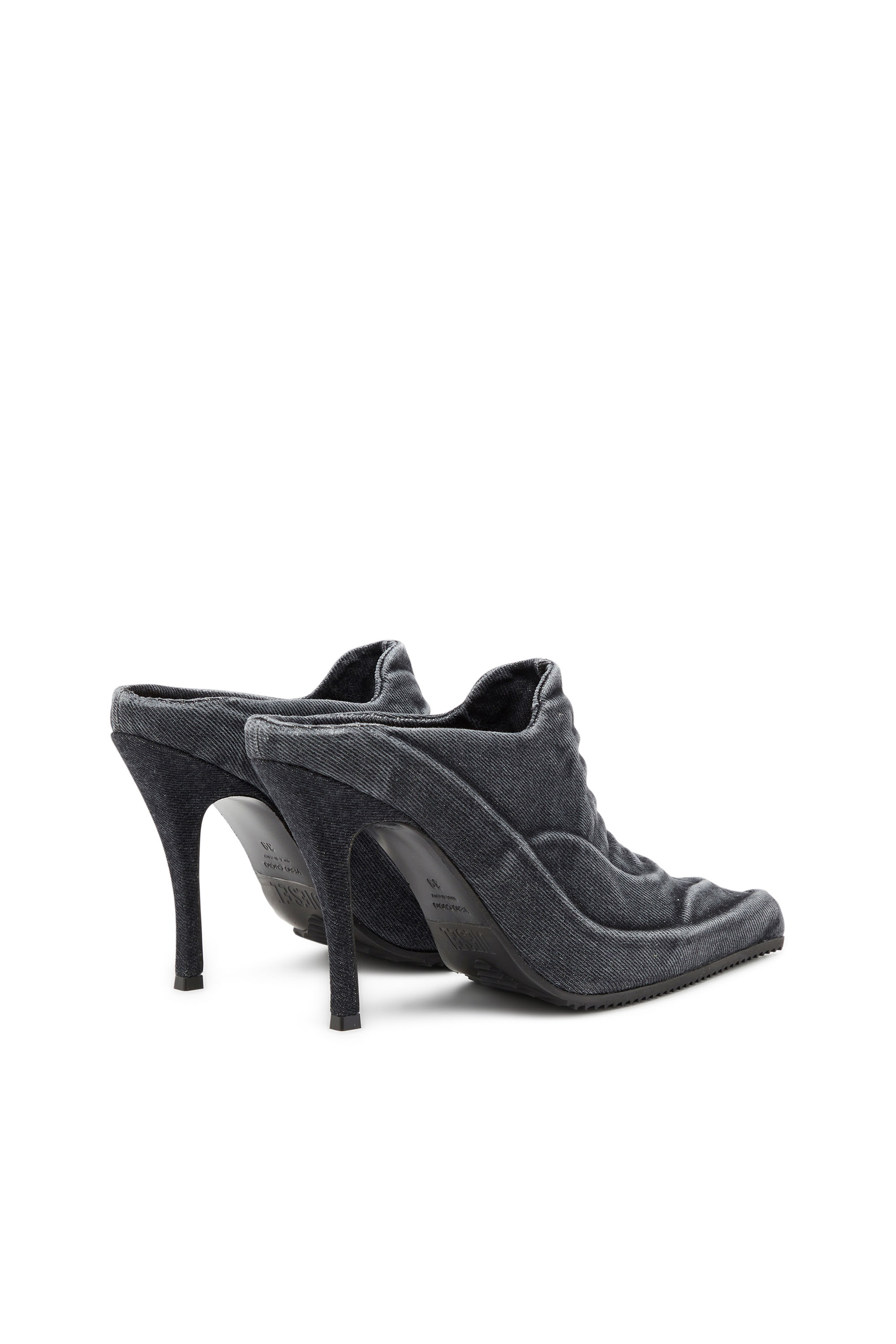 Diesel - D-CLOUD ML, D-Cloud-Mule en denim délavé Femme in Noir - 4