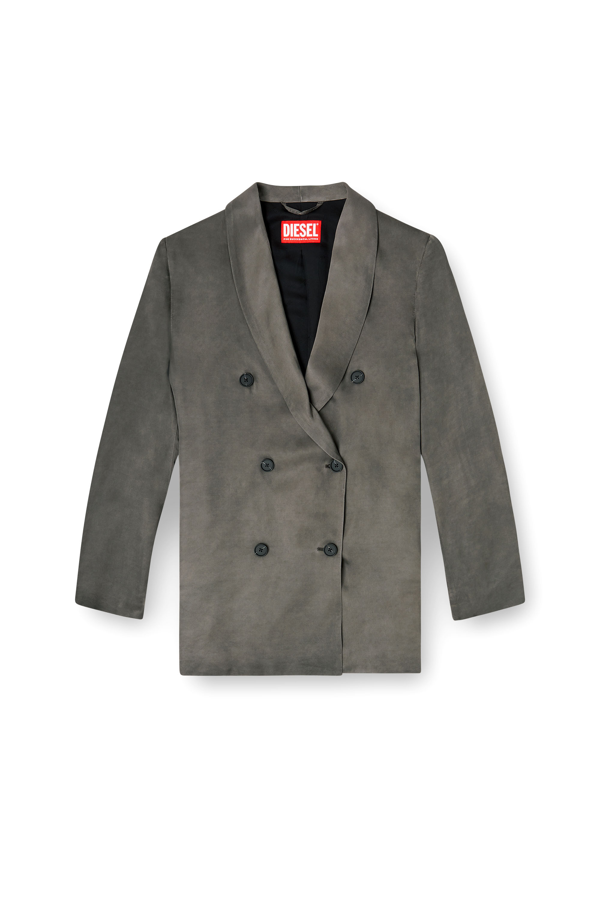 Diesel - G-AVINA-S1, Blazer en viscose fluide trait&eacute;e Femme in Gris - 3
