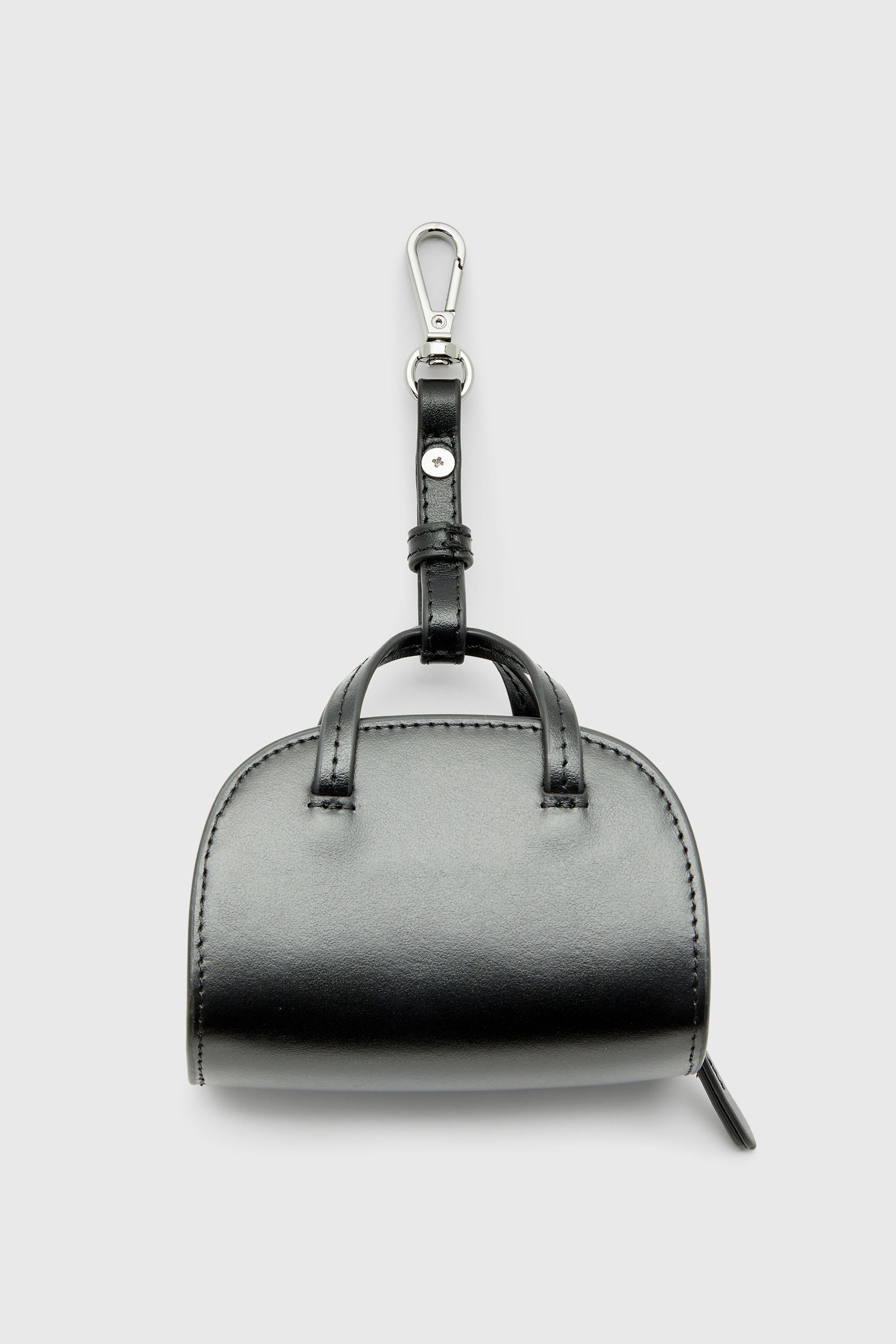 Diesel - 1DR DOME M CHARMS, Female's Miniature bag charm in leather in Black - 2
