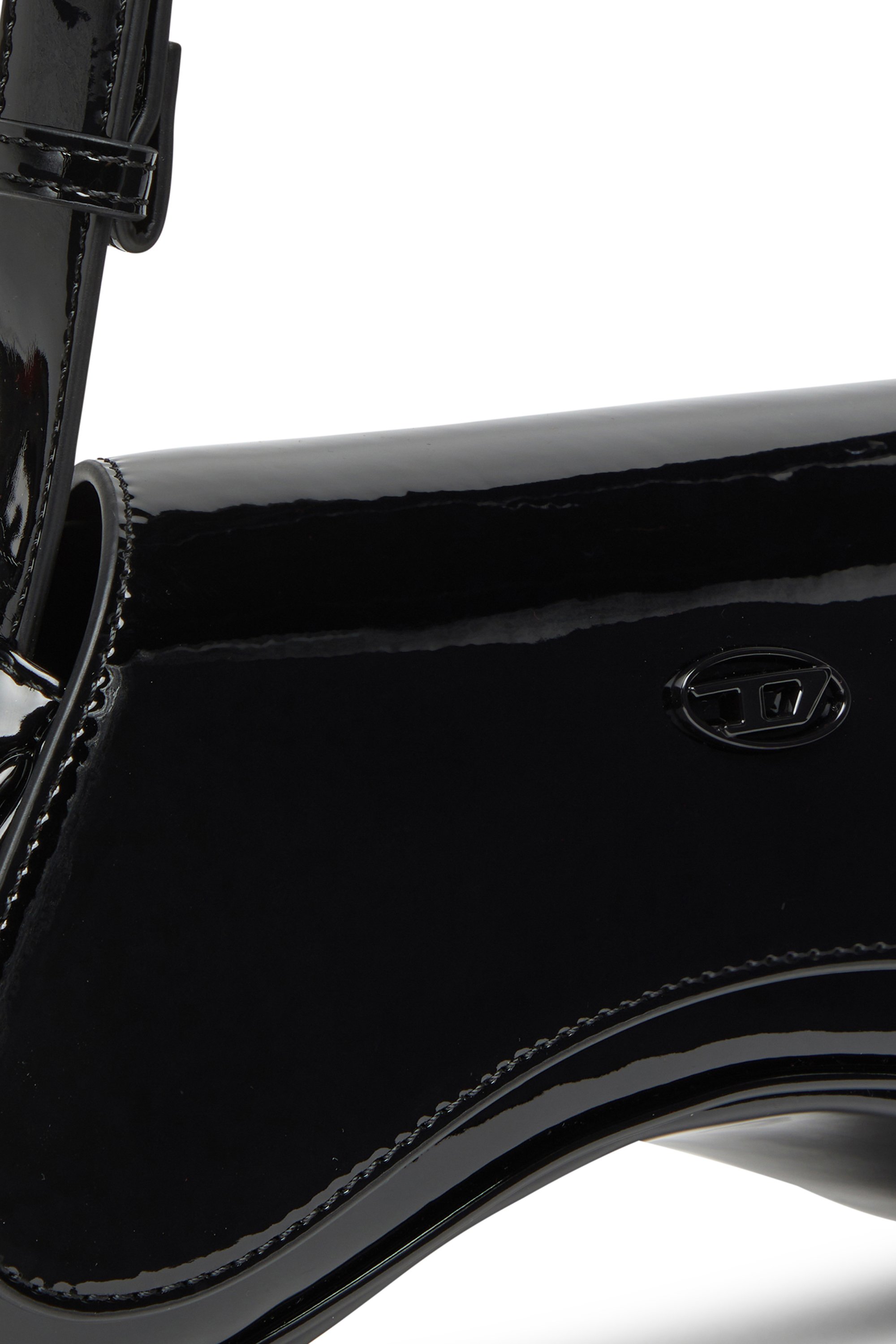 Diesel - PLAY CROSSBODY, Play-Sac à bandoulière en PU brillant Femme in Noir - 5