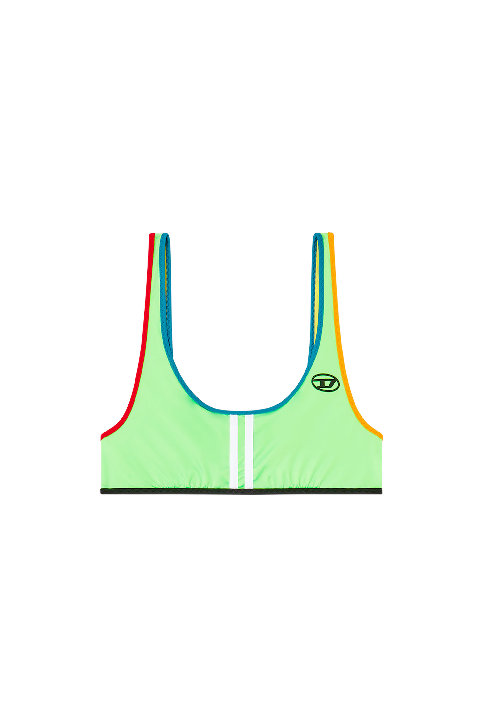 Diesel - JADA-D-POP, Top de bikini de nailon con rayas deportivas Mujer in Multicolor - 4