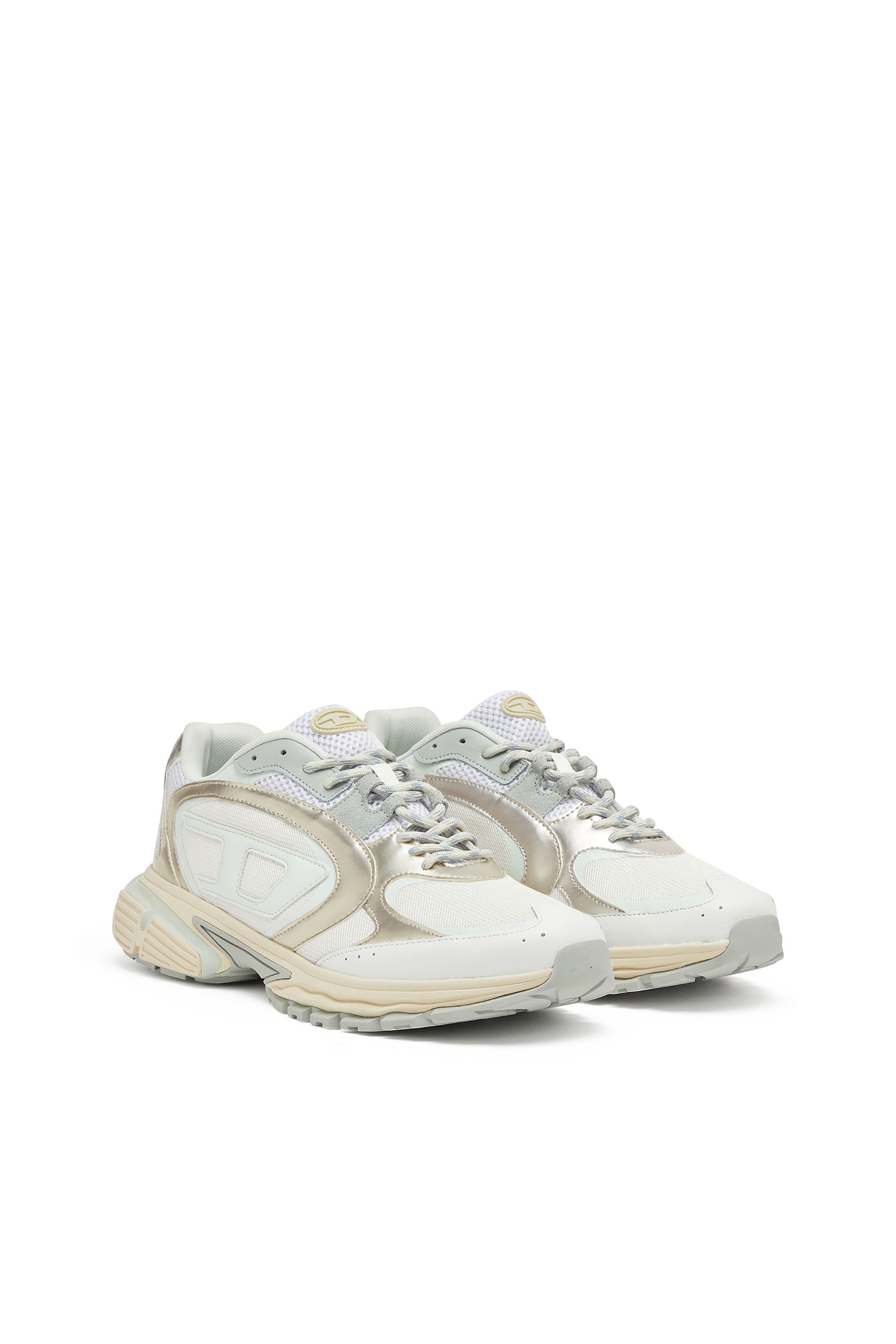 Diesel - S-PRO-V-DENSE LOW W, Woman's S-D-Runner X running shoes with metallic details in White - 2