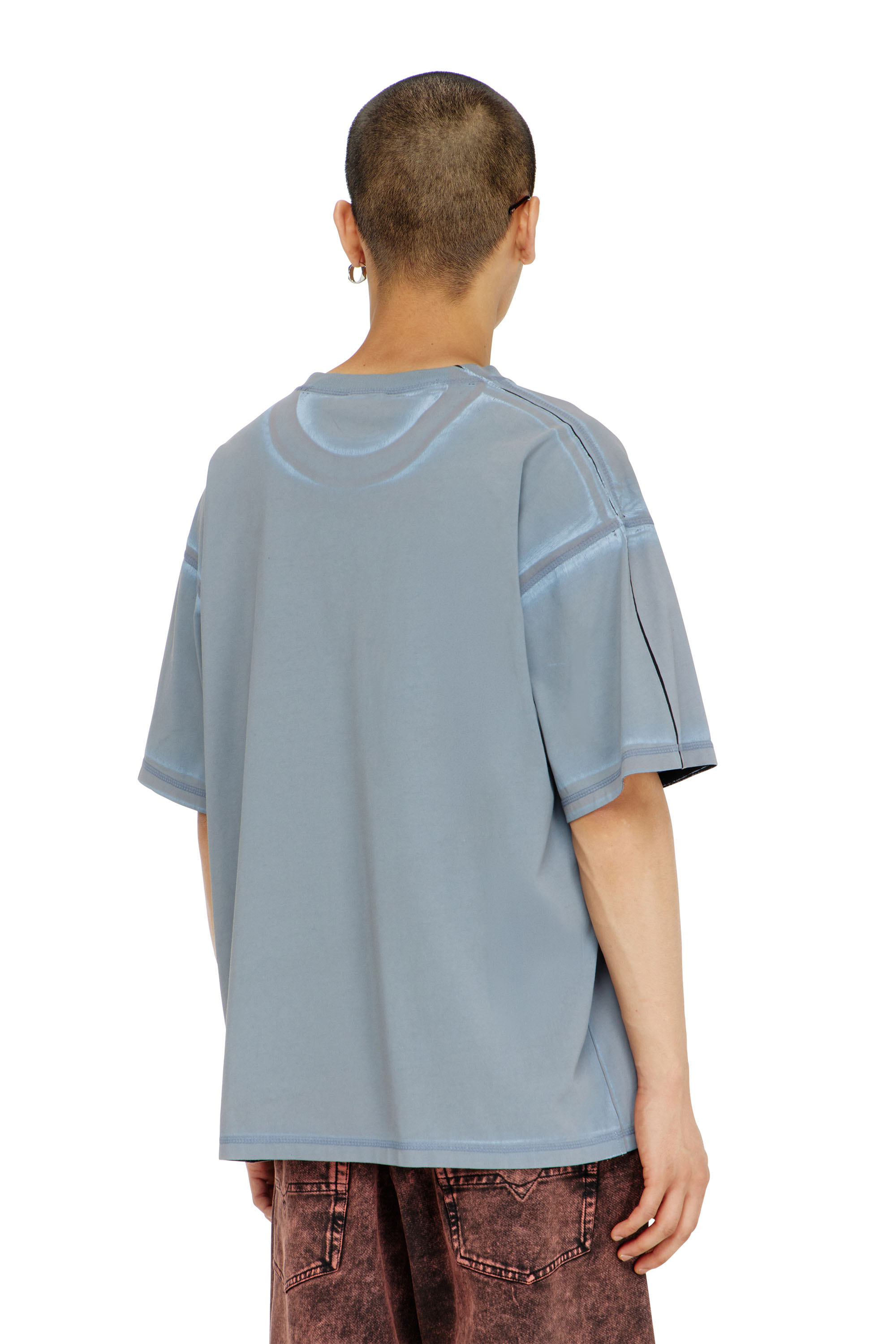 Diesel - T-BOXT-AA8, T-shirt avec imprim&eacute; For Successful Living Homme in Gris - 4