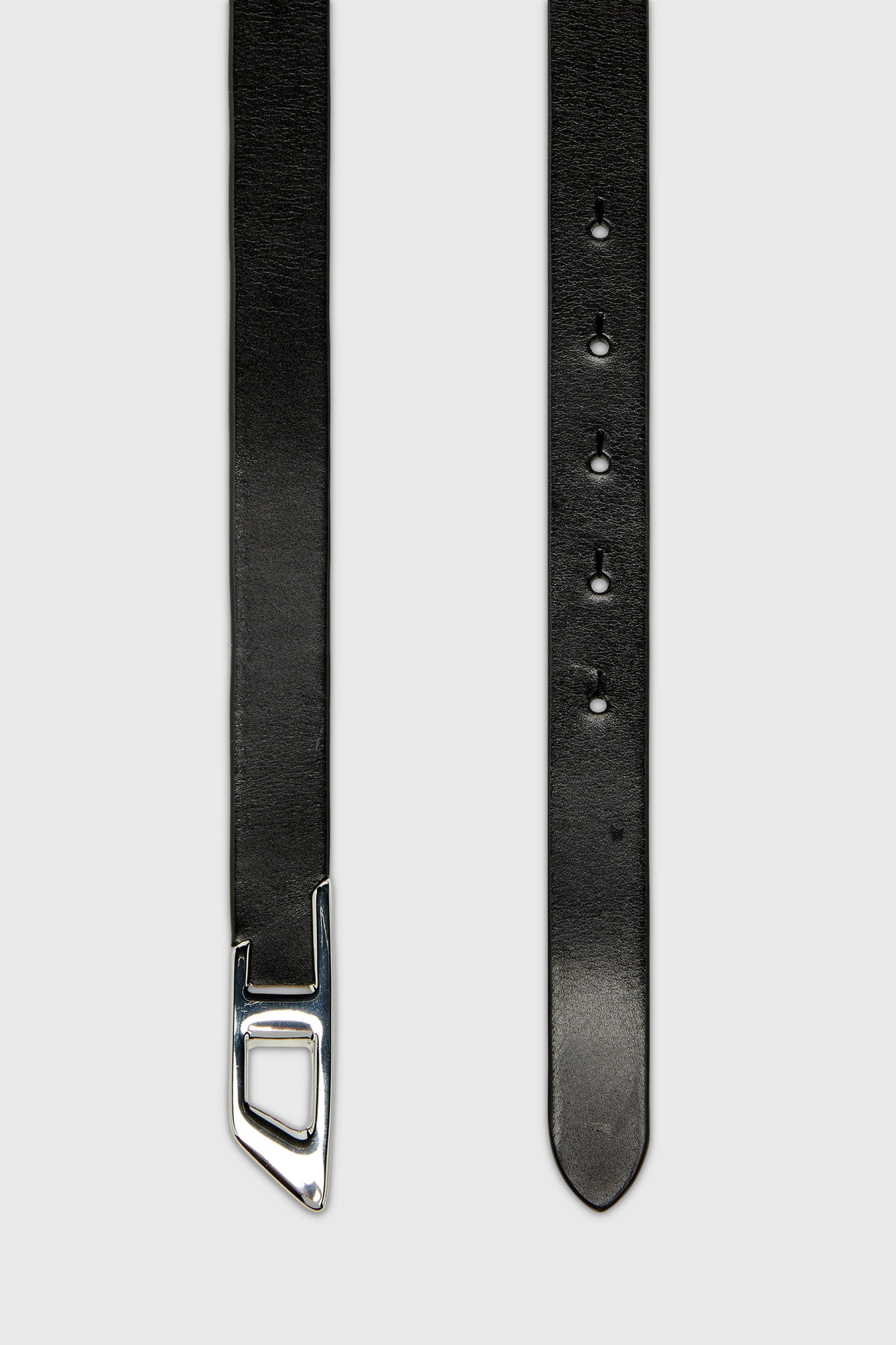 Diesel - B-D LOGO 2.0 20, Cintur&oacute;n 2 cm de cuero con hebilla met&aacute;lica D Mujer in Negro - 2