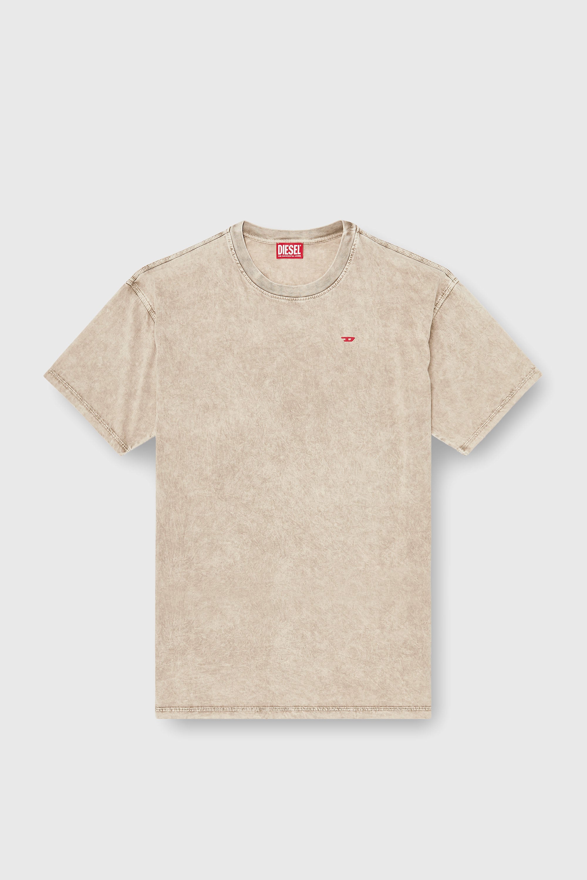 Diesel - T-BOXT-AA14, Man's Cotton T-shirt with treated effect in Beige - 2