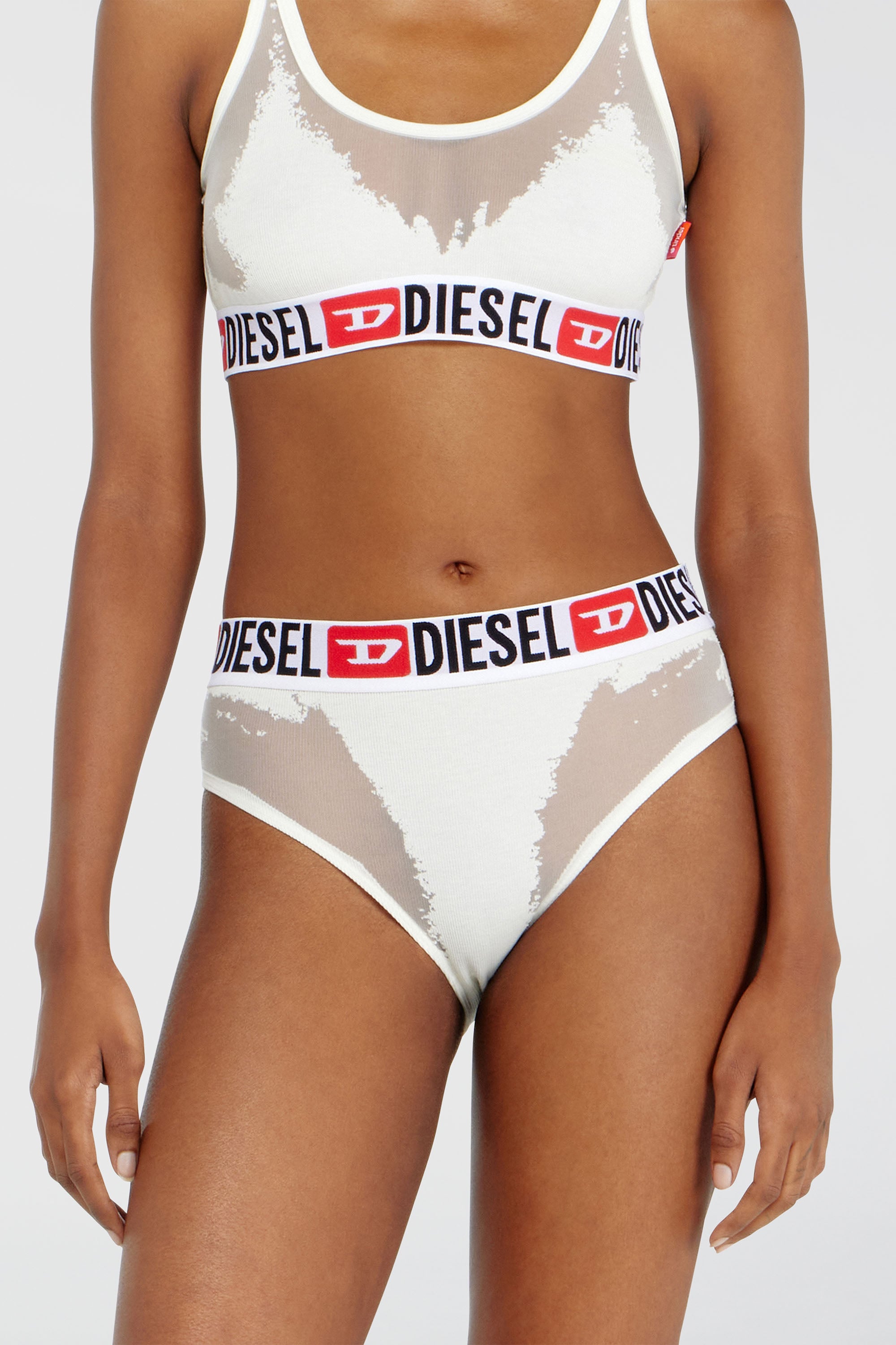 Diesel - PR-SAM-D-CORE, Braguitas con efecto devor&eacute; transl&uacute;cido Mujer in Blanco - 1