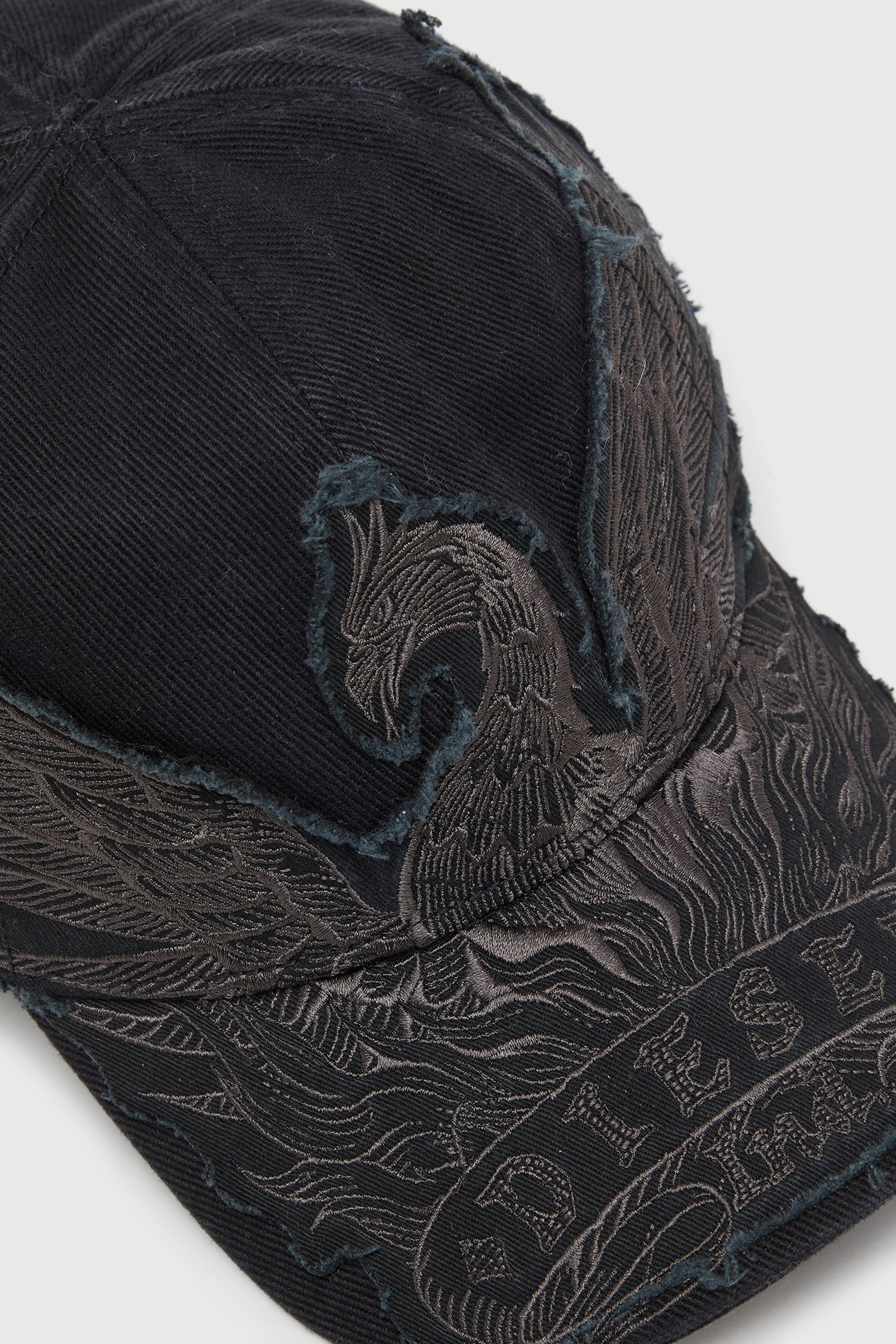 Men's Baseball cap with Phoenix embroidery | Black | Diesel US