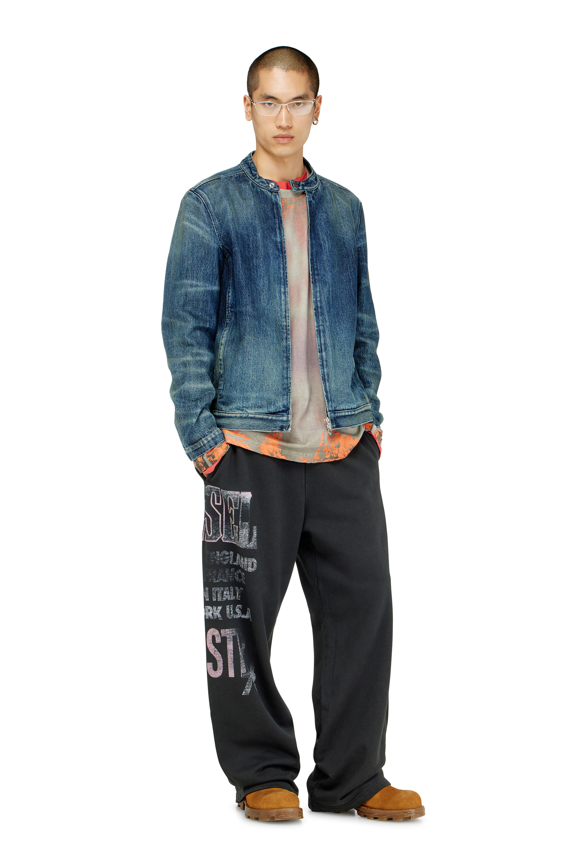 Diesel - P-ILL, Male's Sweatpants with concert graphics in null - 1