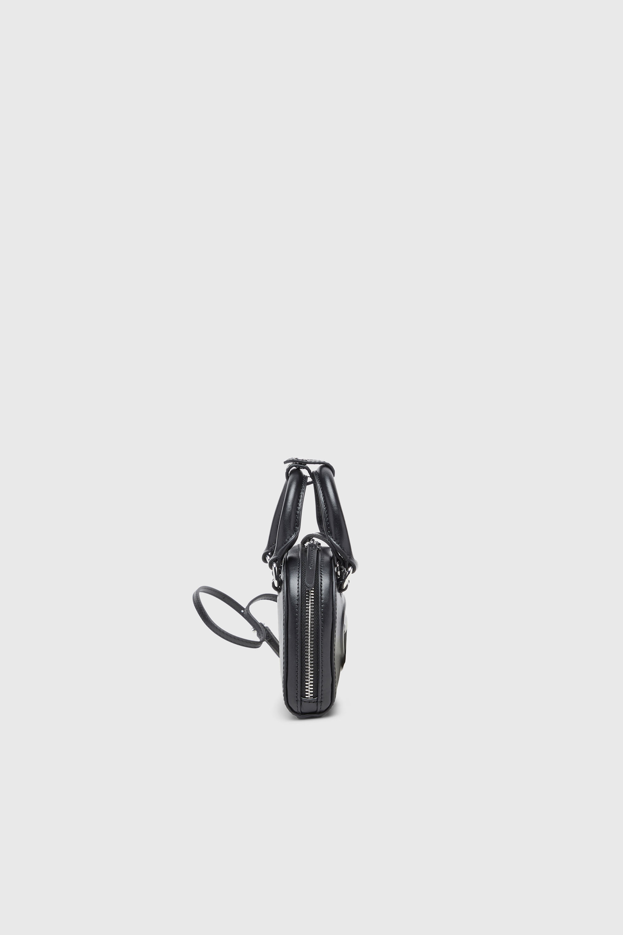 Diesel - 1DR DOME CROSSBODY XS, 1DR Dome-Bolso bowling slim de piel napa Mujer in Negro - 5