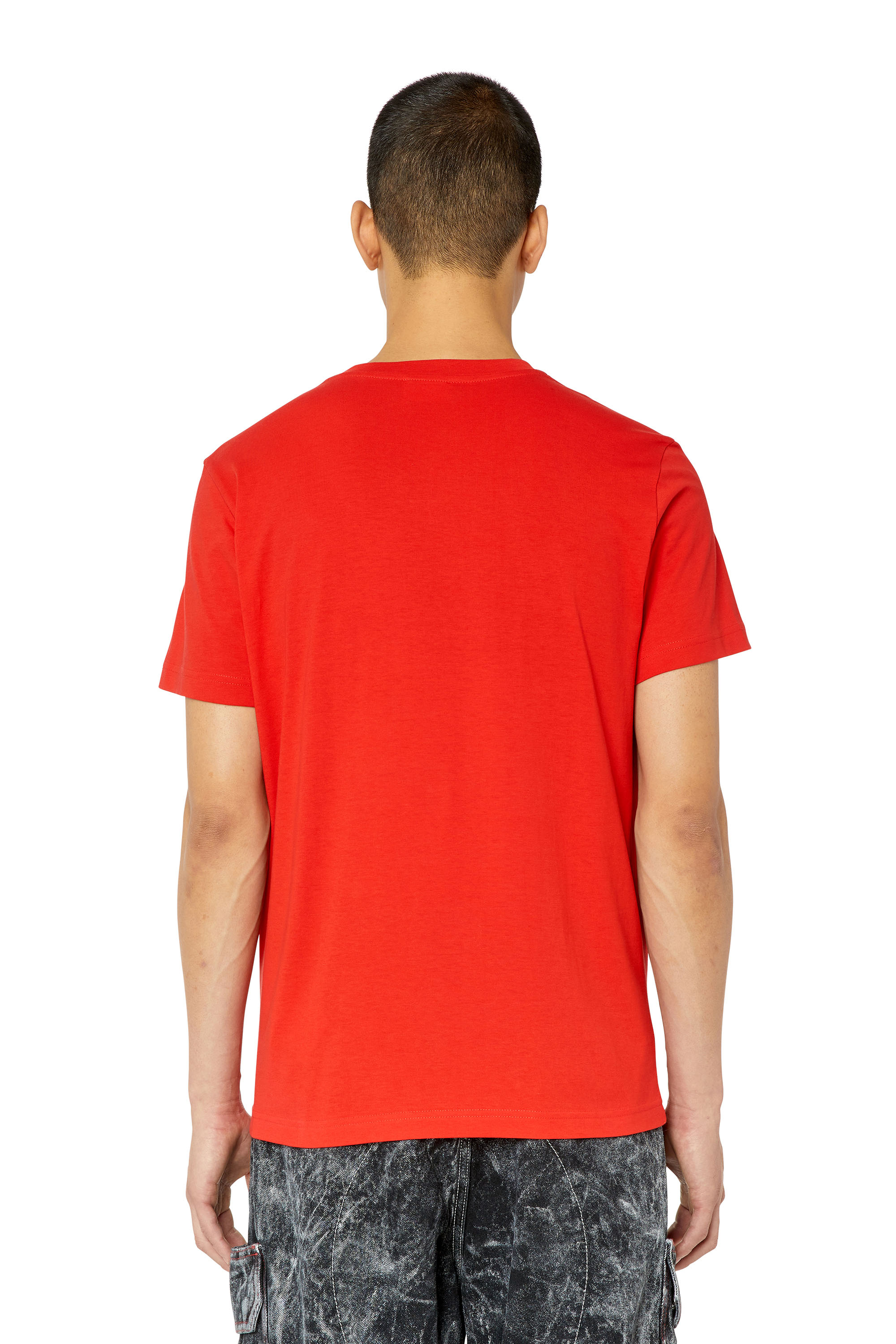 Diesel - T-DIEGOR-D, Man's T-shirt with D patch in Red - 5