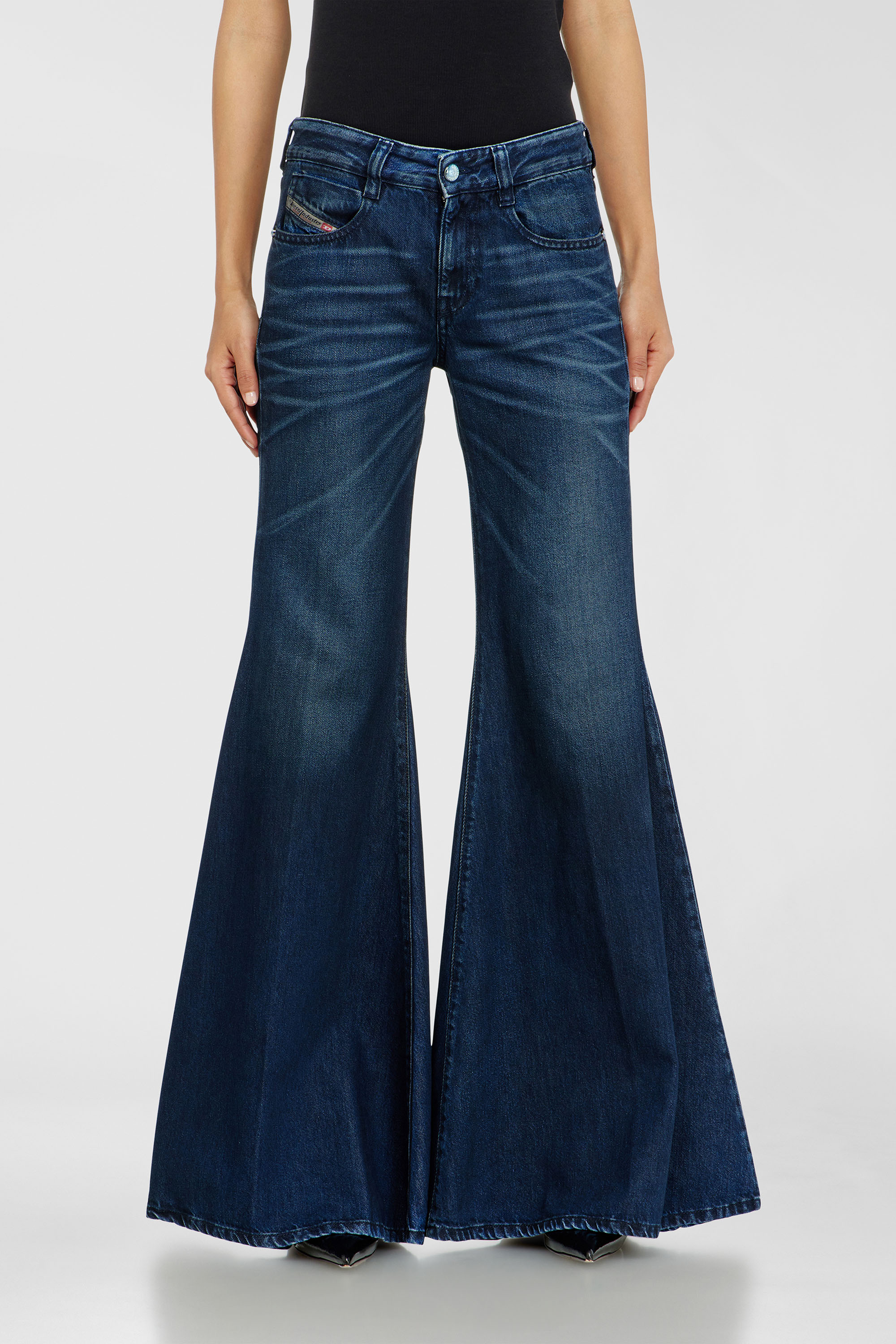 Diesel - Flare Jeans 1970 D-Bleess 09N21 Mujer, Azul Oscuro - 4