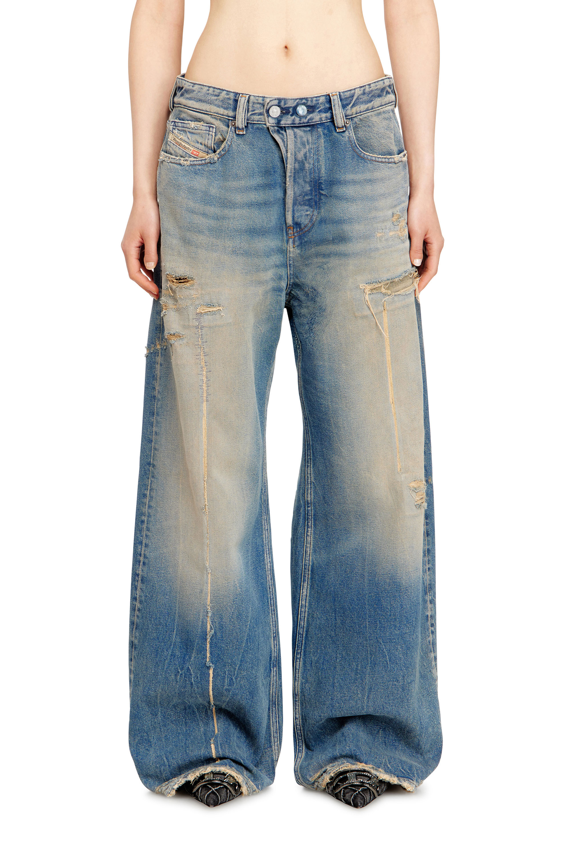 Diesel - Unisex's Relaxed Jeans 1996 D-Sire 09N29, Medium blue - 2