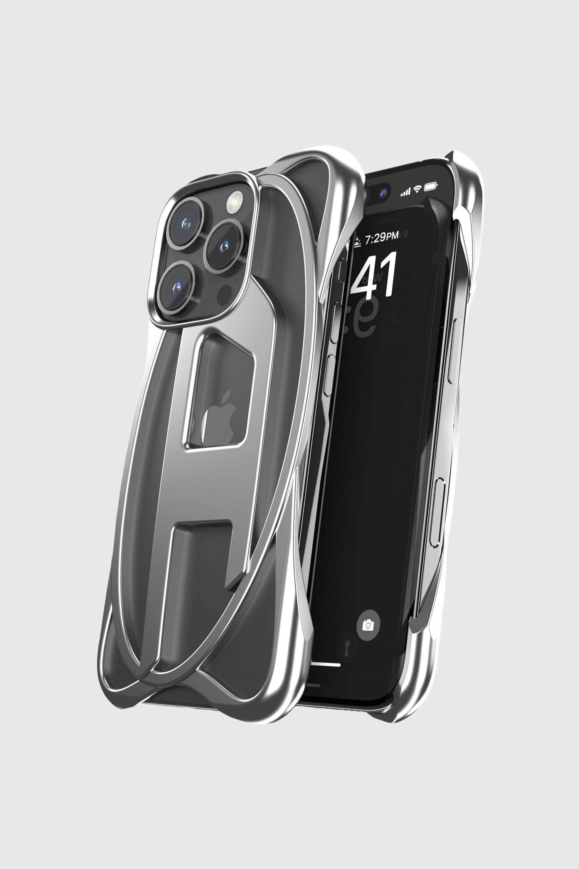 Women's Oval D Frame Case for iP 16 Pro | Grey | Diesel {{Country}}