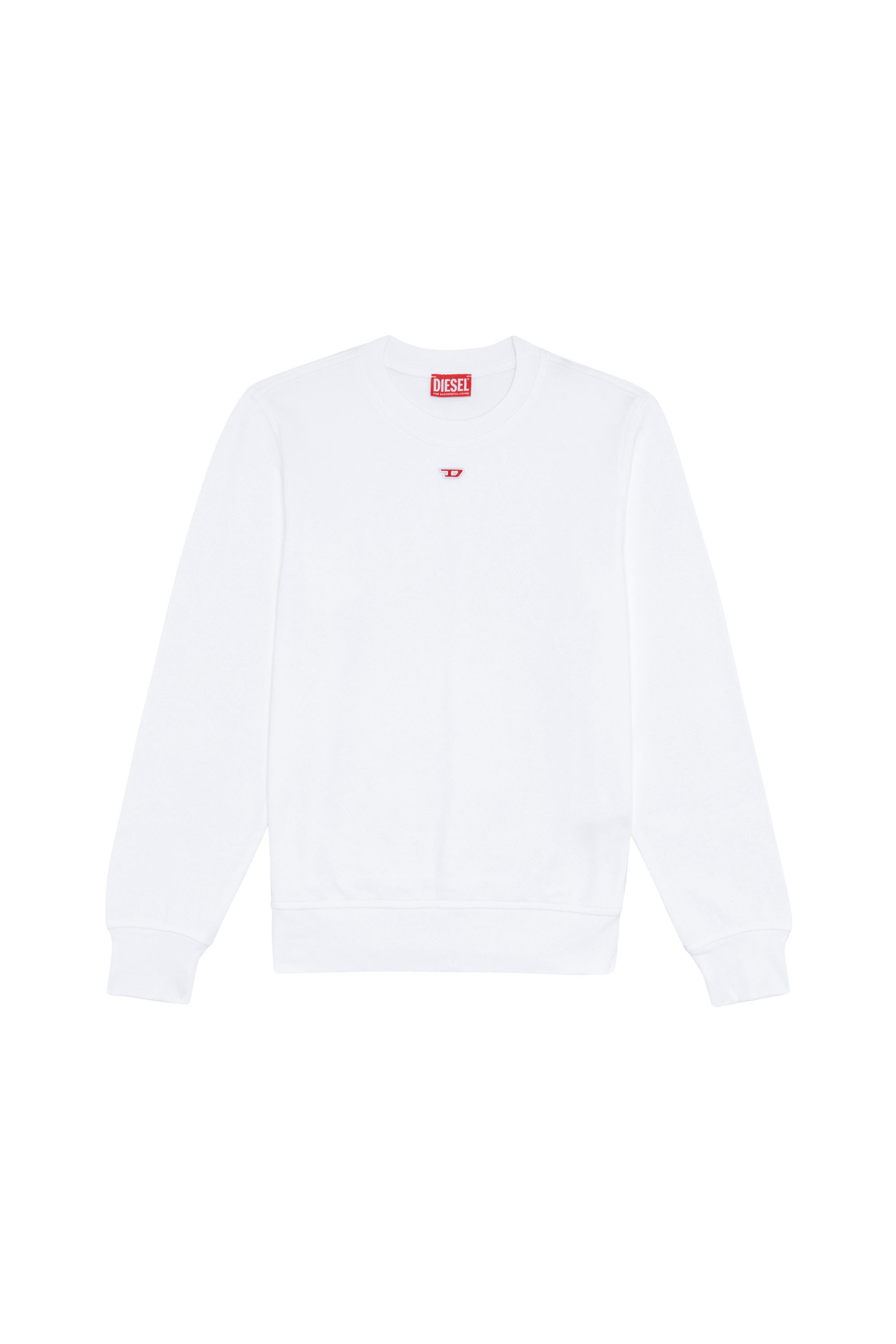 Diesel - S-GINN-D, Woman's Sweatshirt with D logo in White - 3