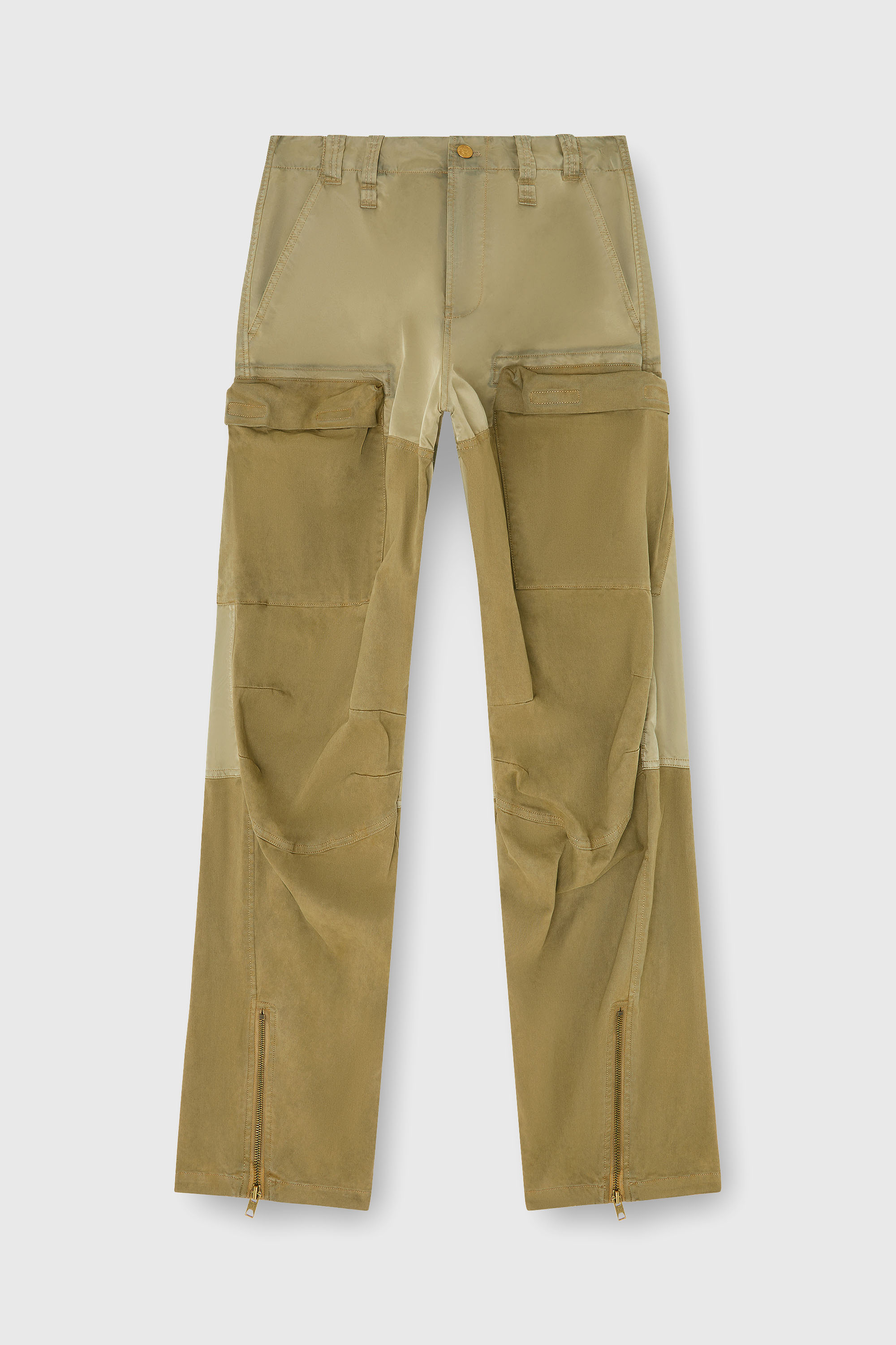 Diesel - P-ARKER, Pantalon cargo en coton et nylon Femme in Vert - 2