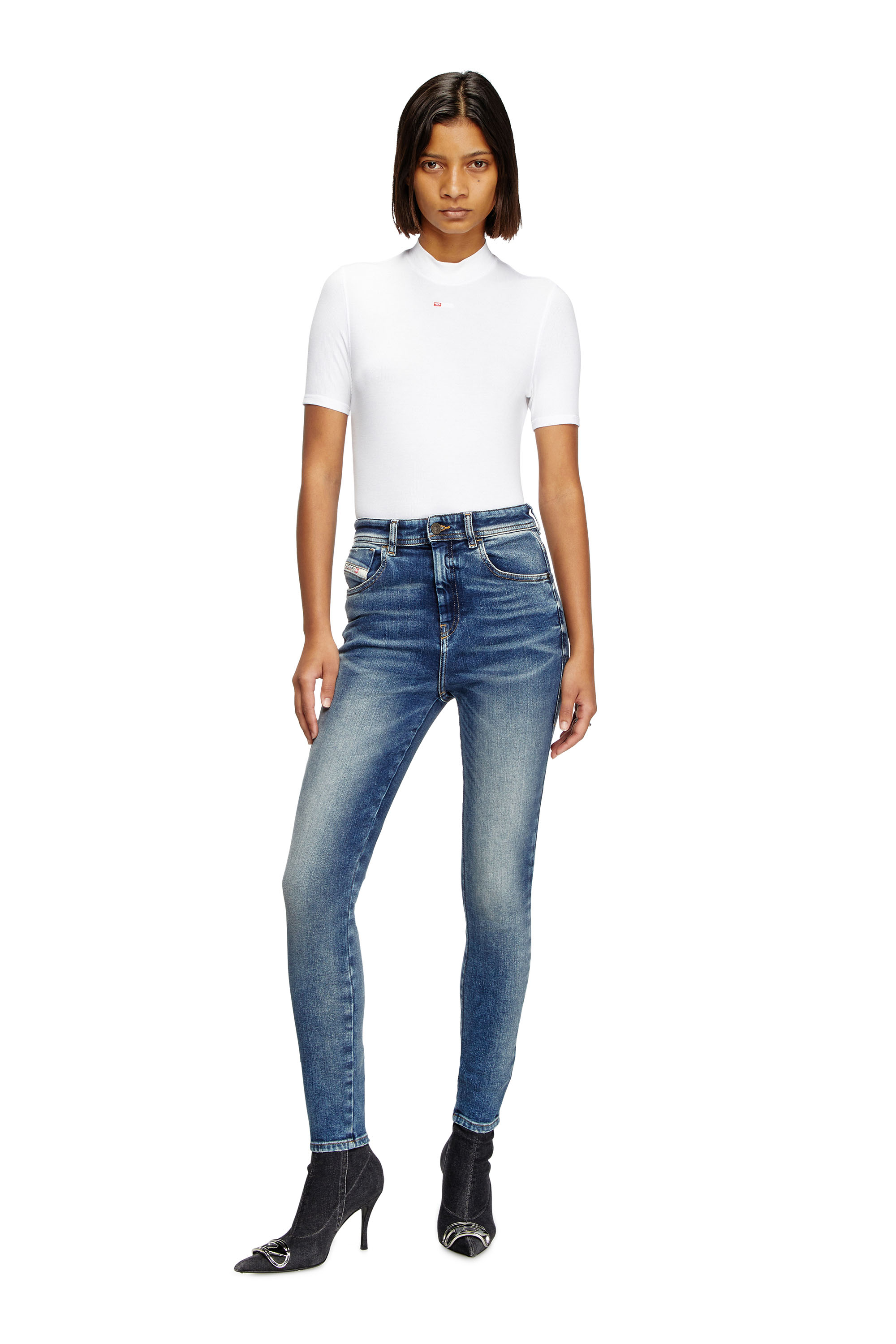Diesel - Skinny Jeans 1984 Slandy-High 007Y9 Mujer, Azul medio - 1