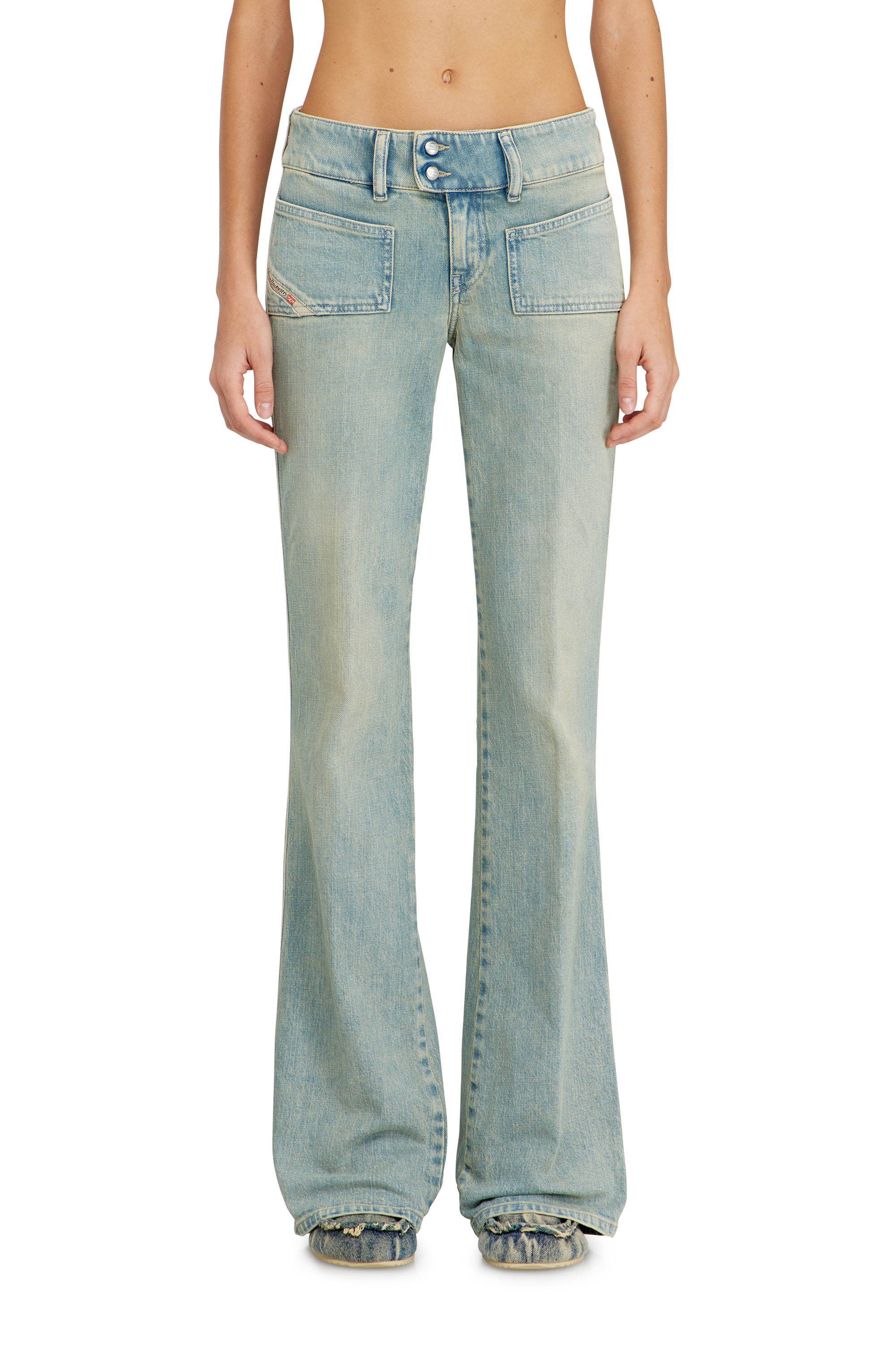 Diesel - Bootcut Jeans D-Hush 09N33 Femme, Bleu moyen - Image 1