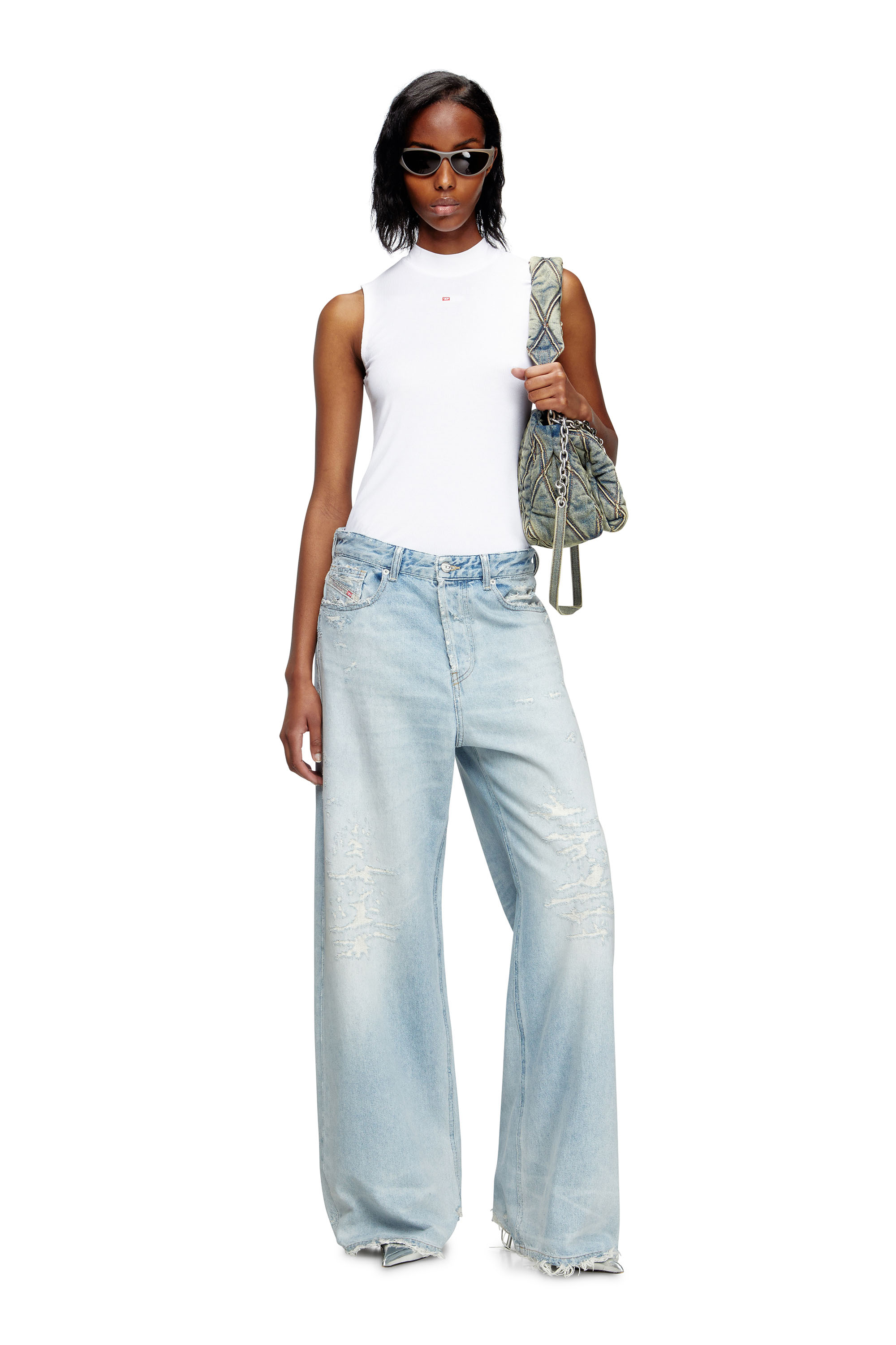 Relaxed Jeans 1996 D-Sire 09M53, Bleu Clair Diesel - Relaxed Jeans 1996 D-Sire 09M53 Femme, Bleu Clair - Image 1