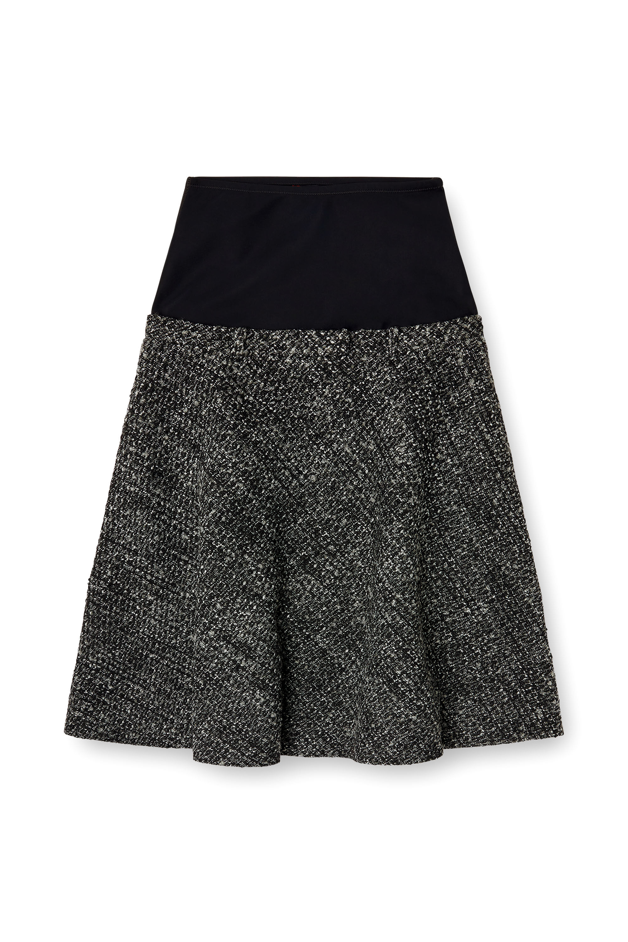 Diesel - O-GRACE, Female's Bouclé skirt with stretch waist in Black - 3