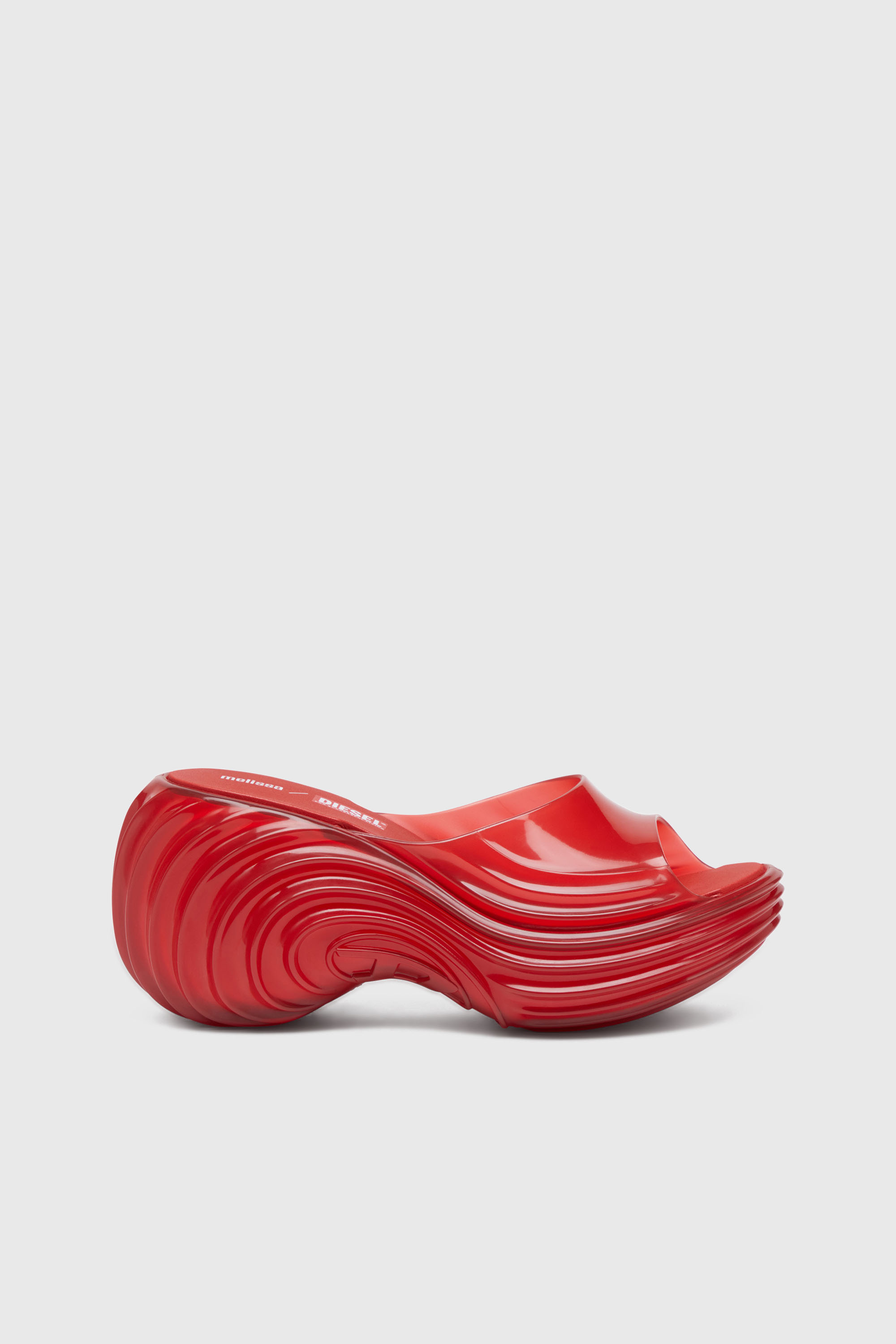 Diesel - MELISSA QUANTUM PLATFORM, Zueco de plataforma en Melflex&reg; Mujer in Rojo - 1