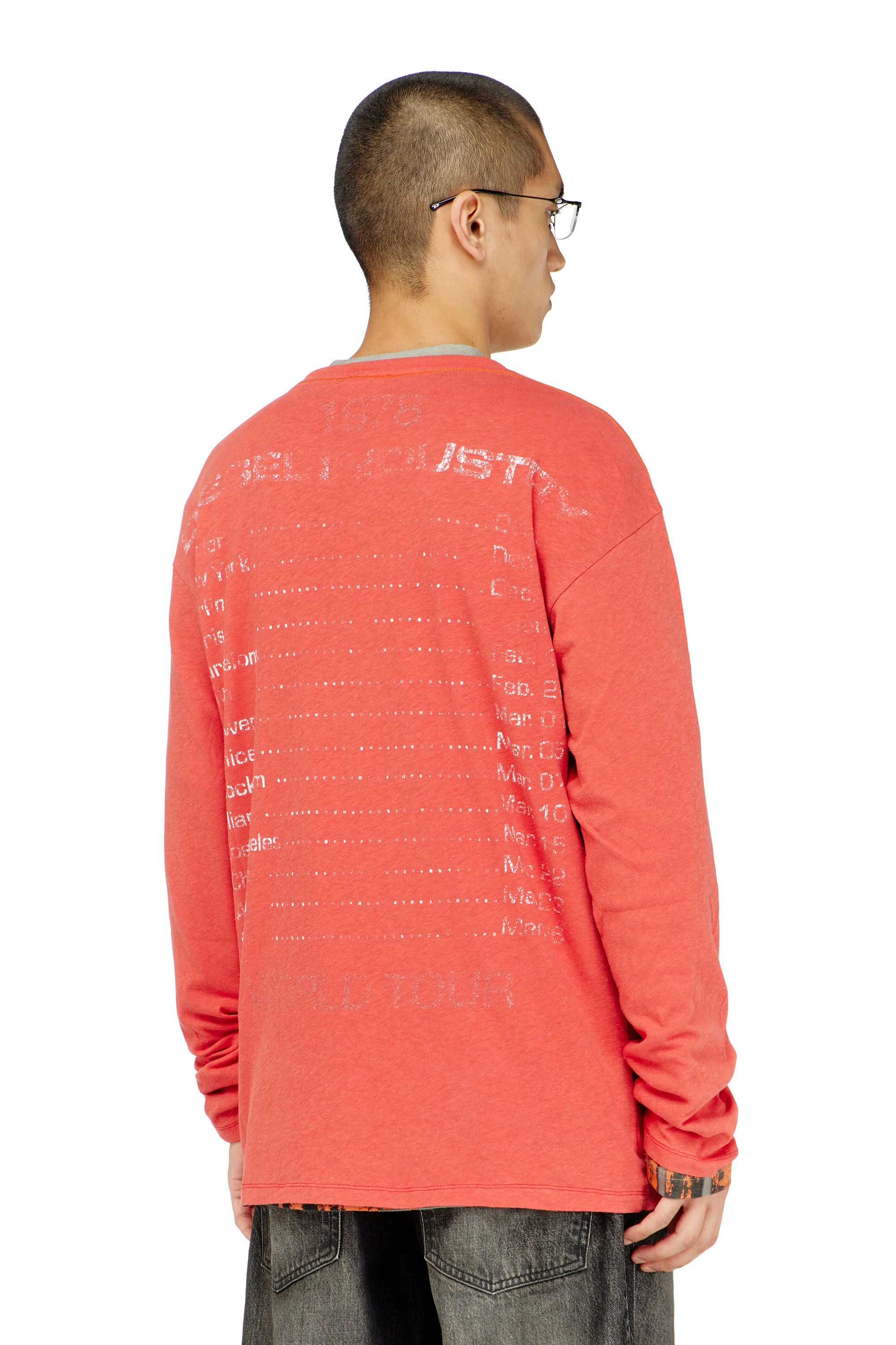 Diesel - T-GERI-LS, Male's Long-sleeve T-shirt with concert graphics in null - 5