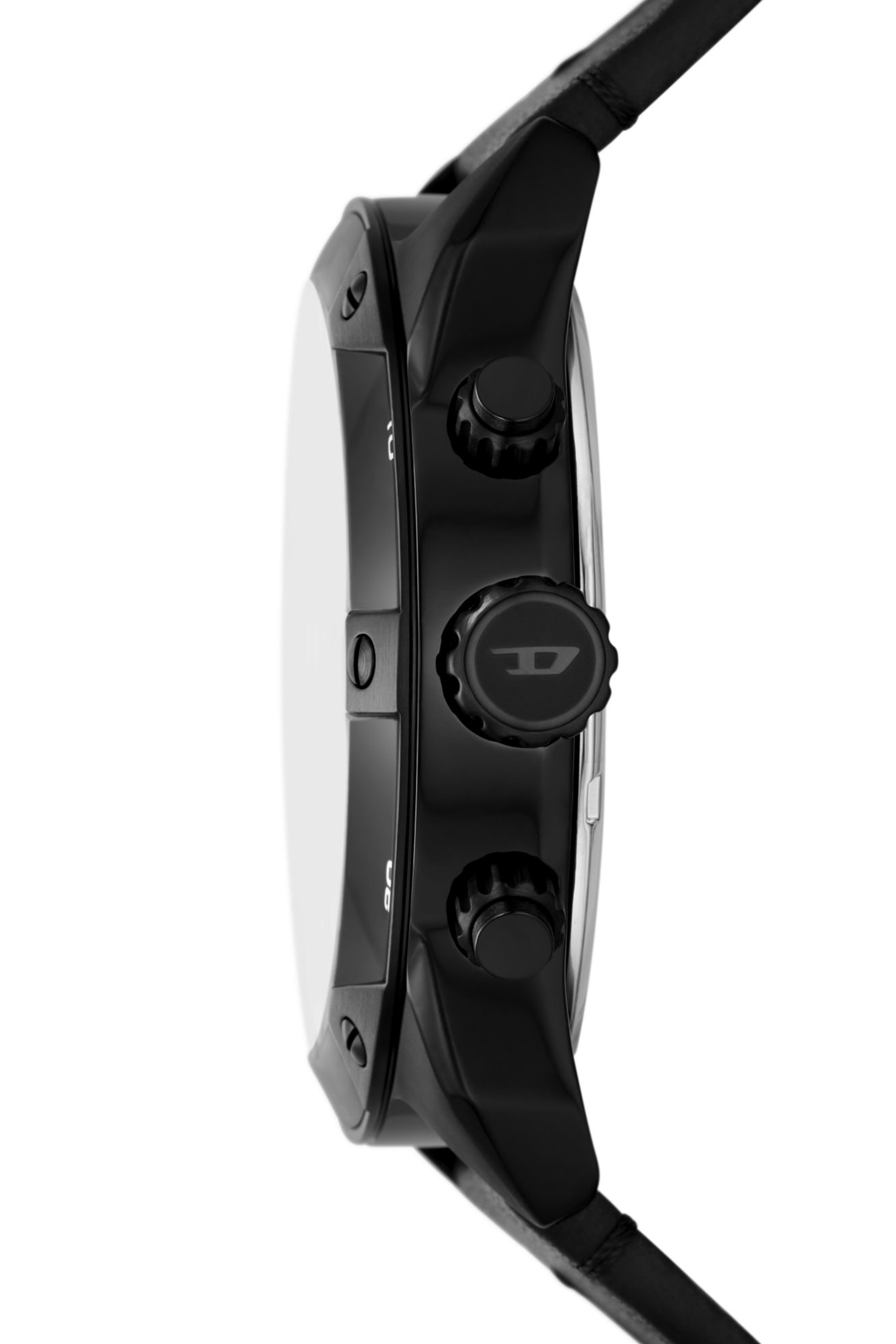 Diesel - DZ4667, Reloj Spiked de cuero negro con cronógrafo Hombre in Negro - 3