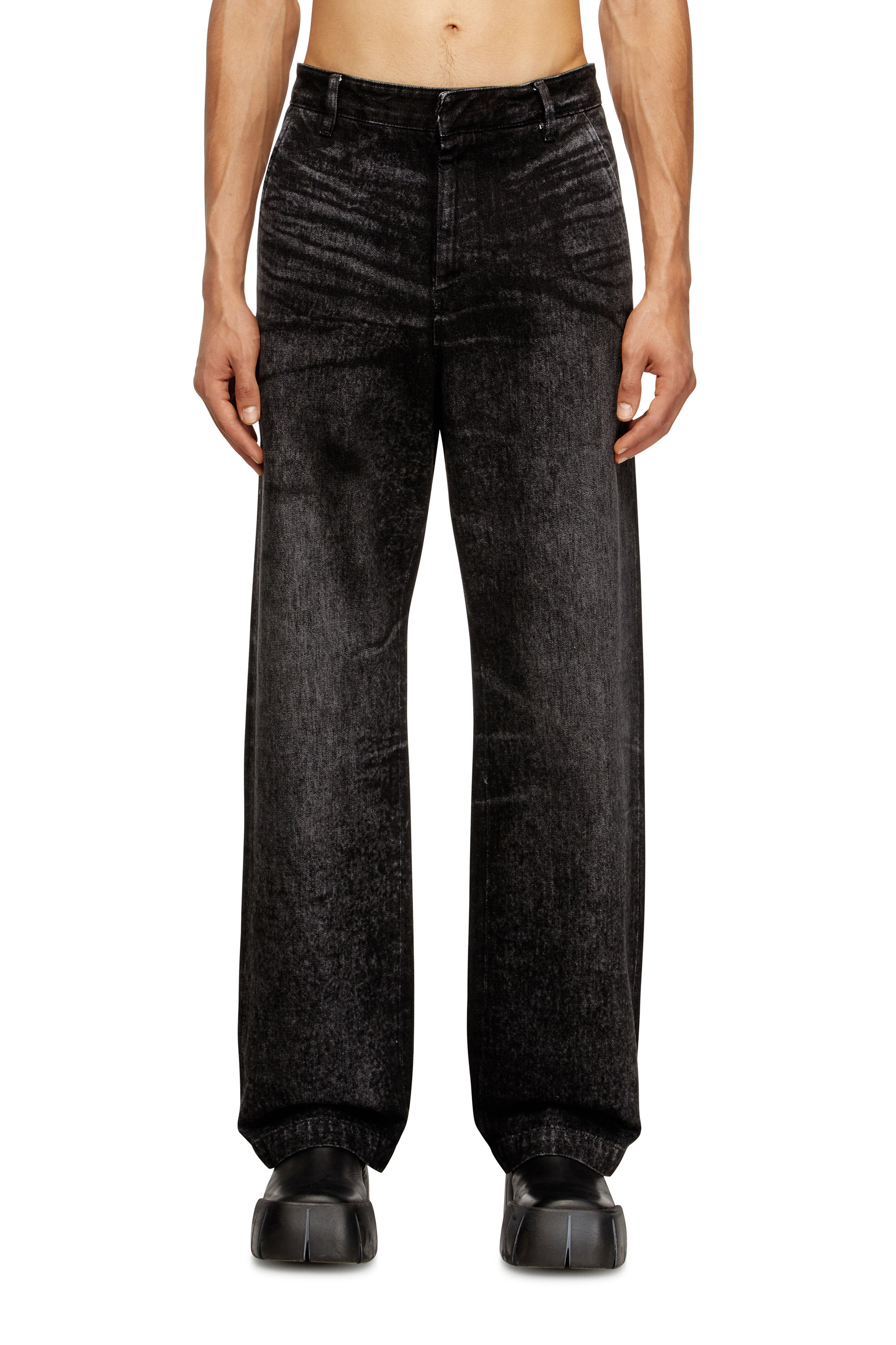 Diesel - Regular Jeans D-Eber 007DB Homme, Noir/Gris foncé - Image 1