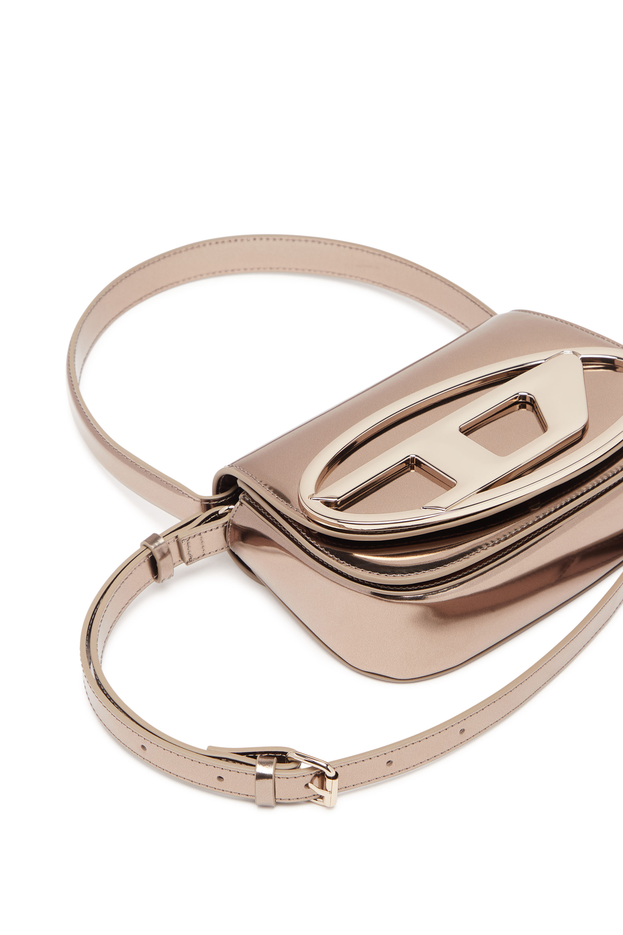 Diesel - 1DR, Female's 1DR-Iconic shoulder bag in mirrored leather in Bronze - 5