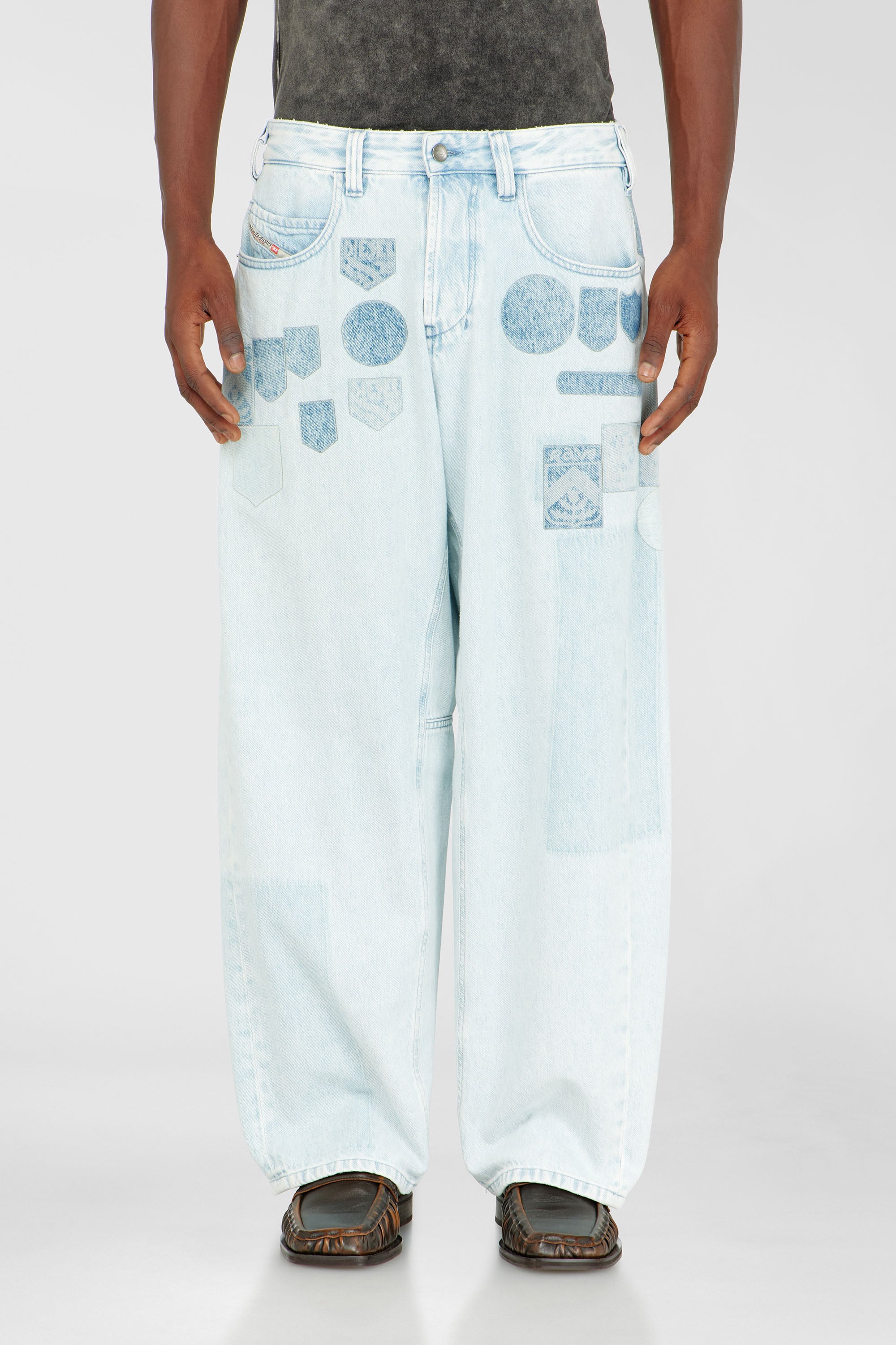 Diesel - Relaxed Jeans 1997 D-Enim-M 0IFBQ Mixte, Bleu Clair - Image 4
