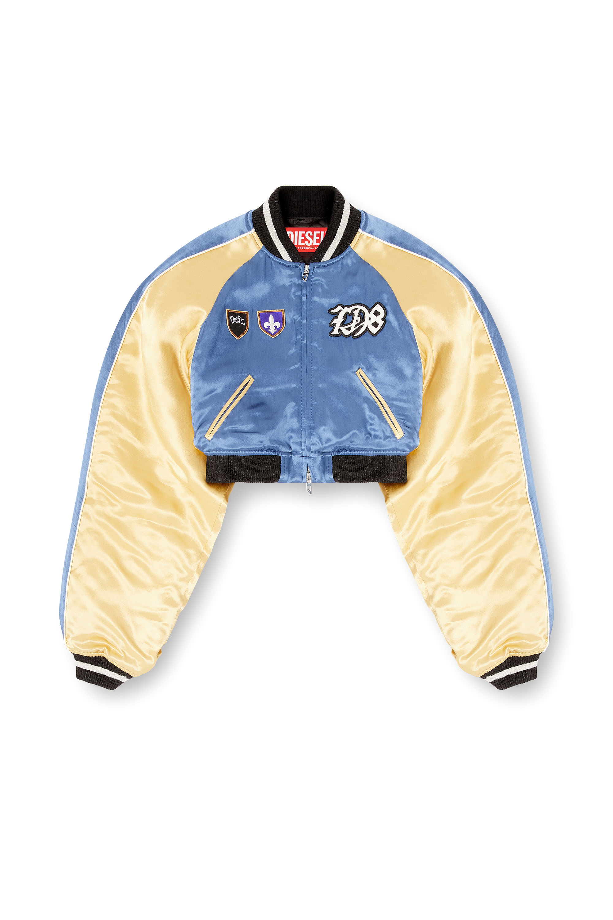 Diesel - G-OSPEL-CP, Veste souvenir courte en satin Femme in ToBeDefined - 3